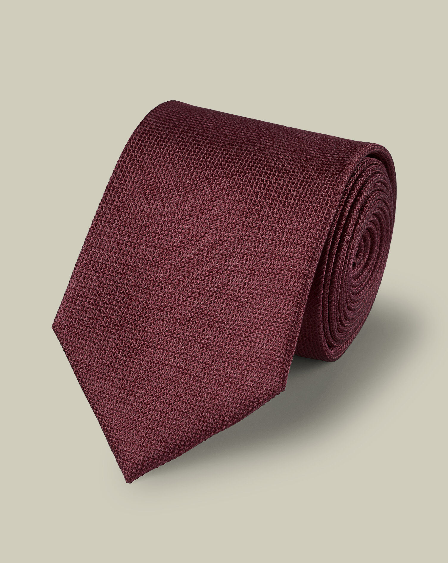 Silk Tie - Burgundy Red