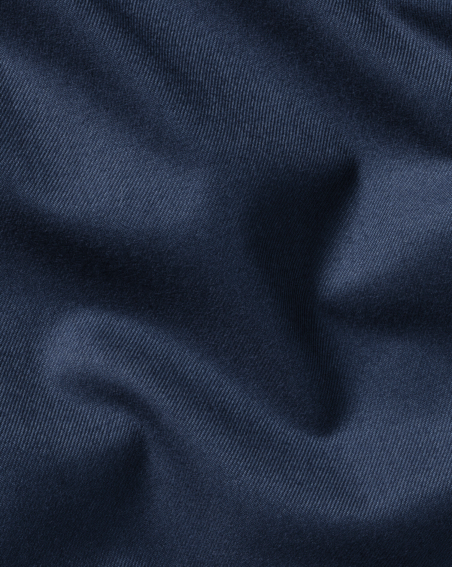 Brushed Cotton Twill Shirt - Indigo Blue