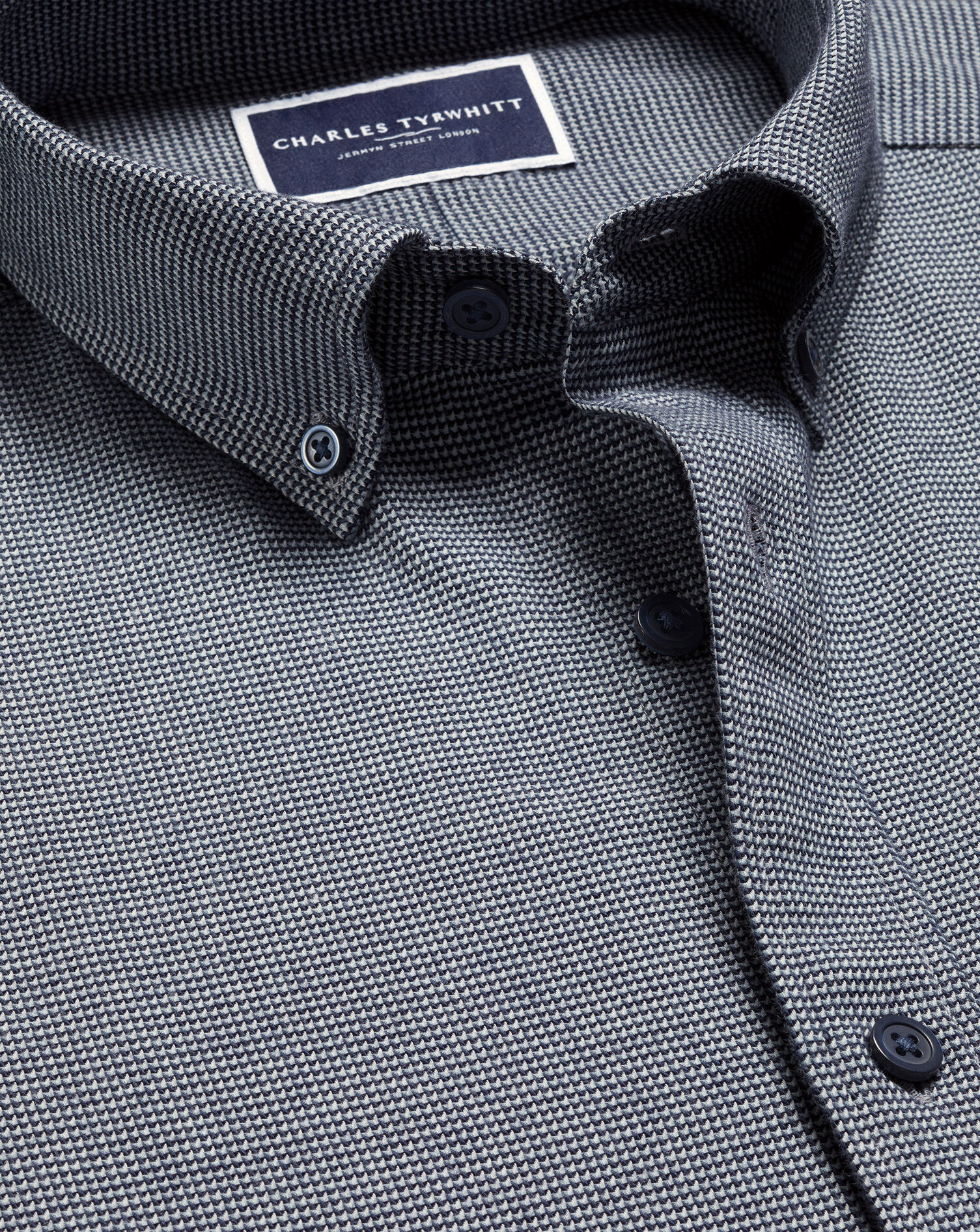 Dobby Flannel Shirt - Airforce Blue