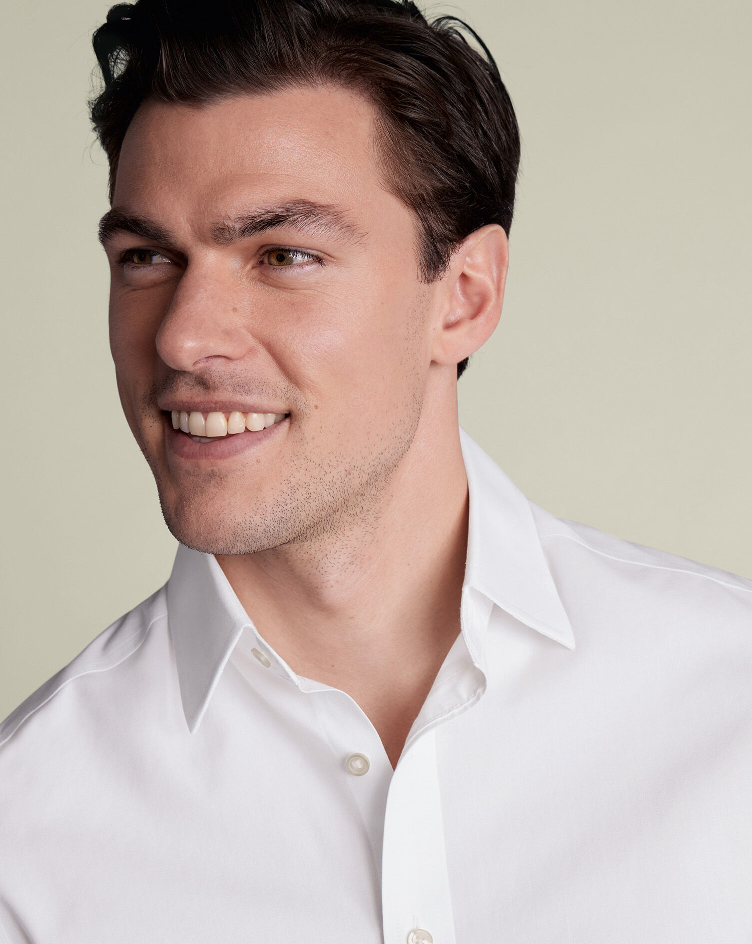 Non-Iron Poplin Shirt - White