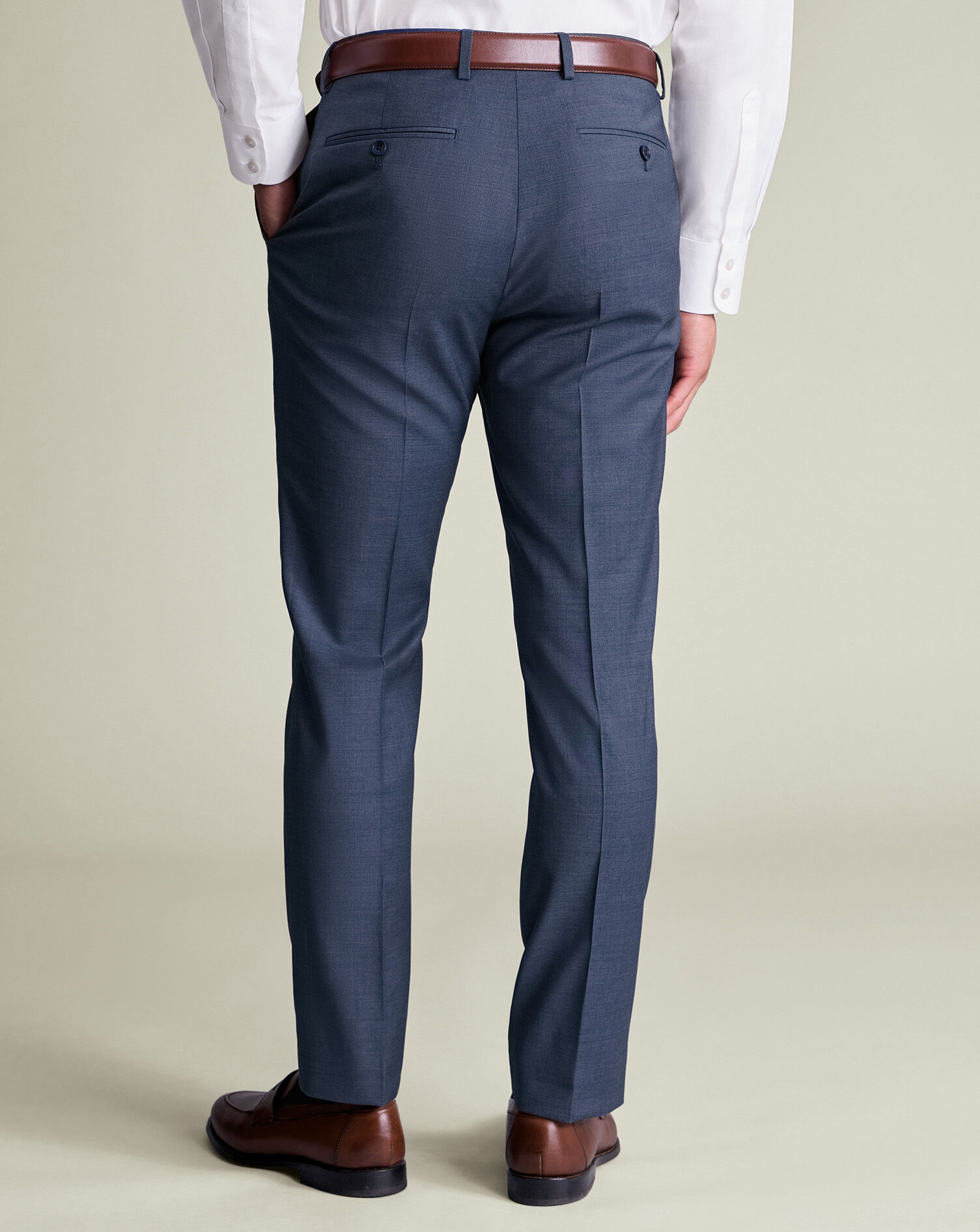 Italian Suit Pants - Denim Blue