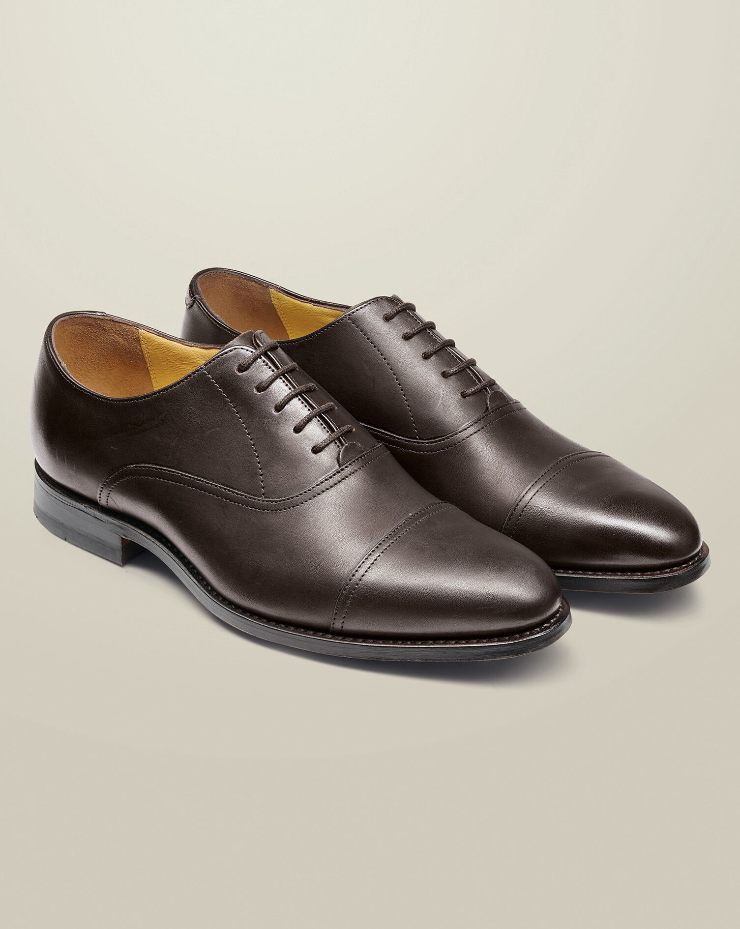 Leather Oxford Shoes - Dark Chocolate