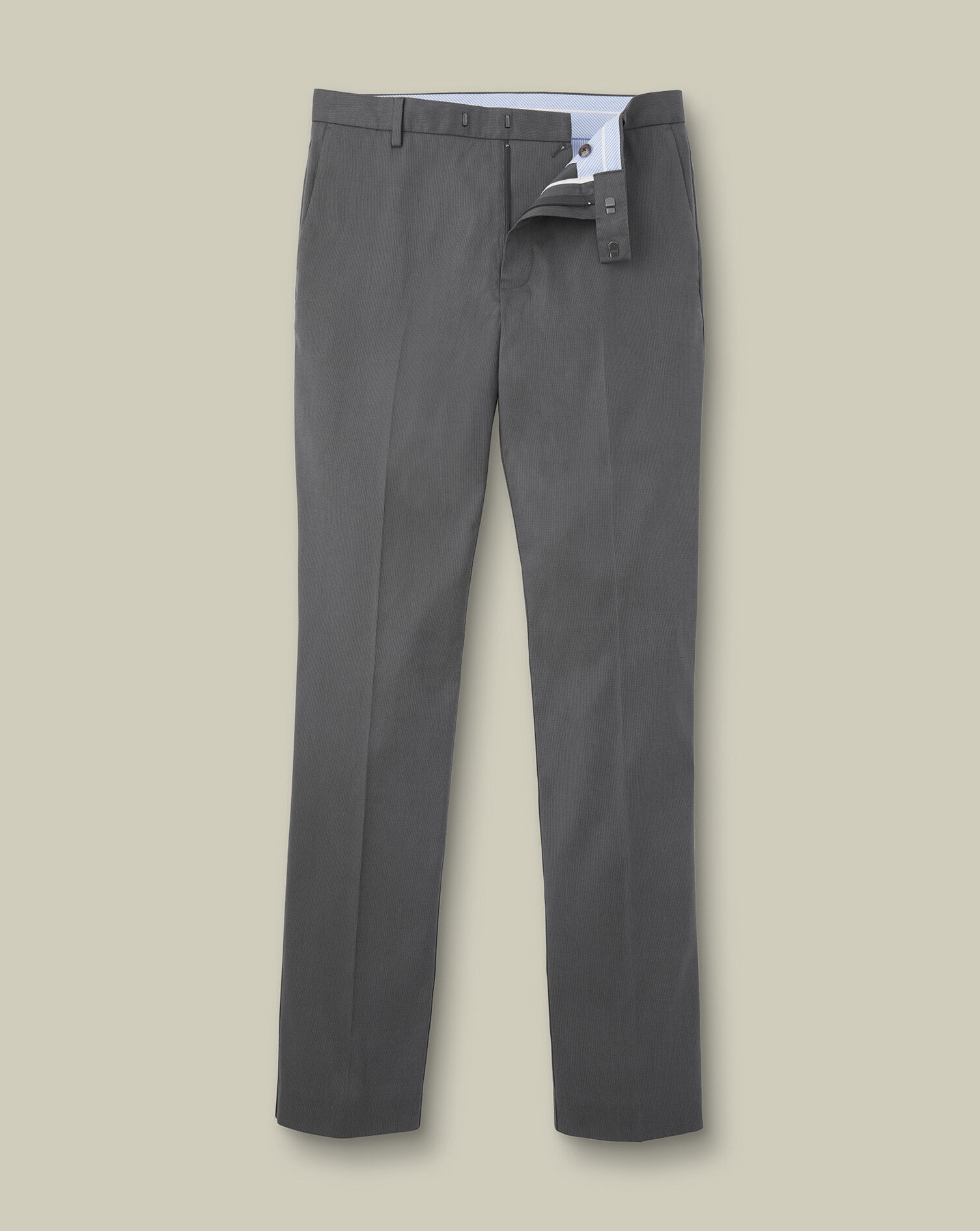 Smart Stretch Texture Pants - Charcoal Gray
