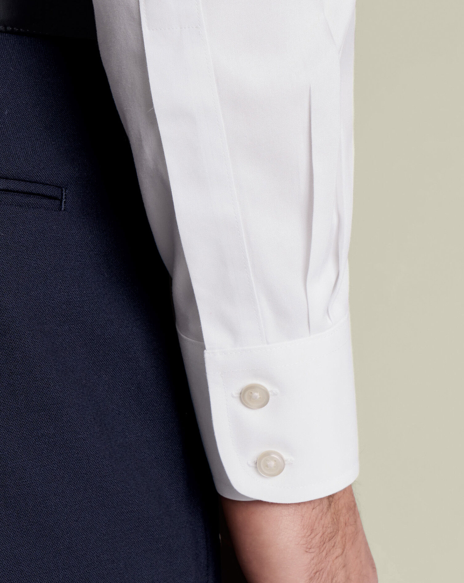 Non-Iron Poplin Shirt - White