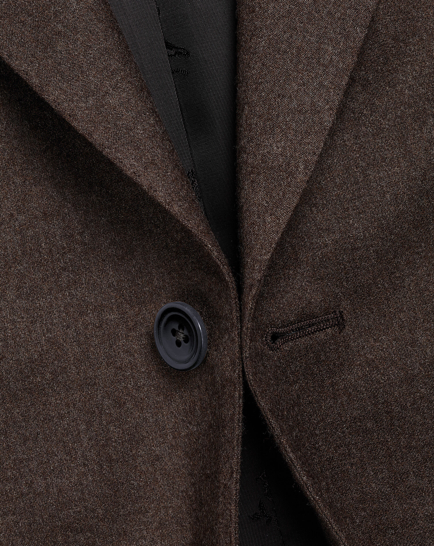 Italian Flannel Suit - Chocolate Brown