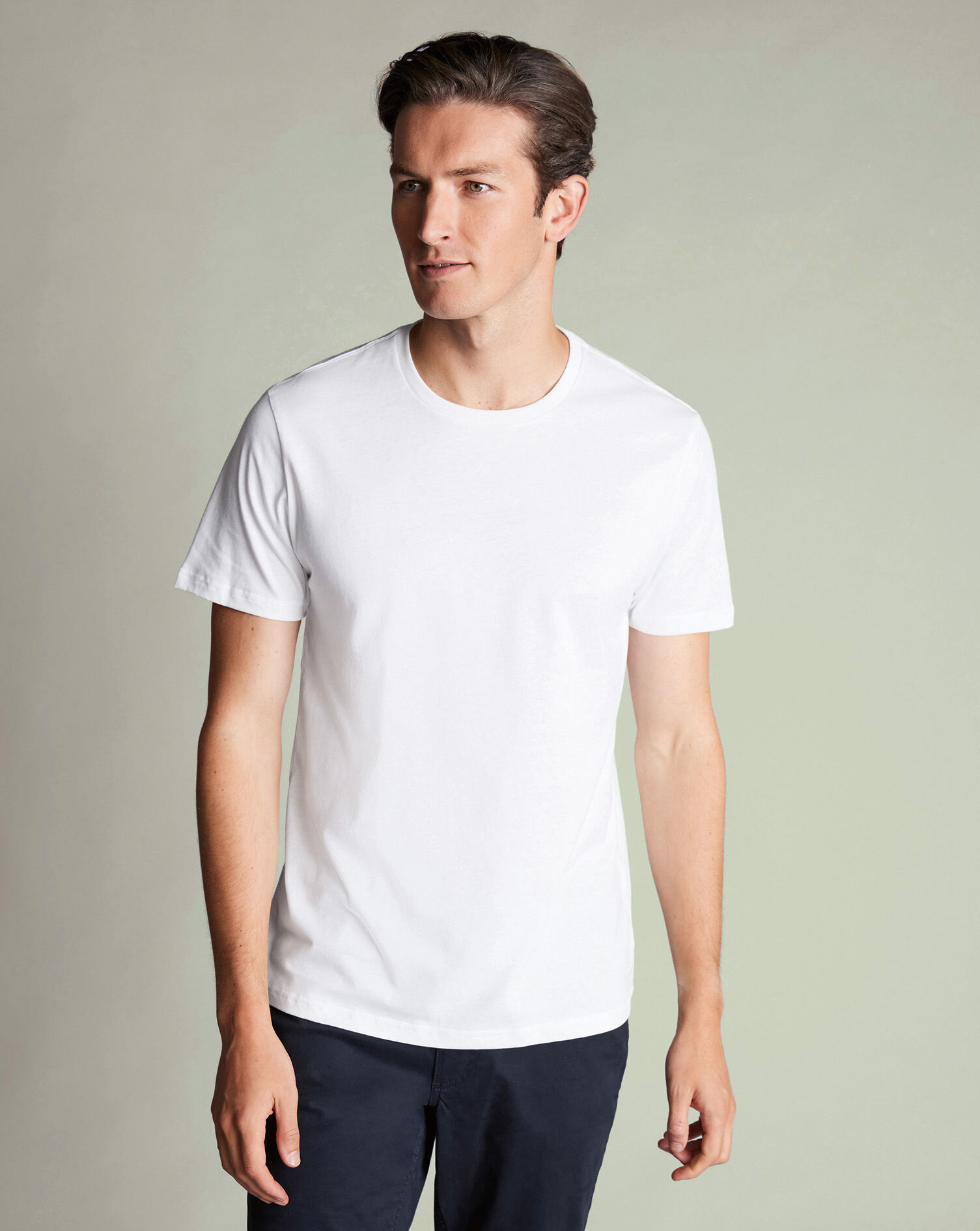 2-Pack Crew Neck Cotton T-Shirt - White