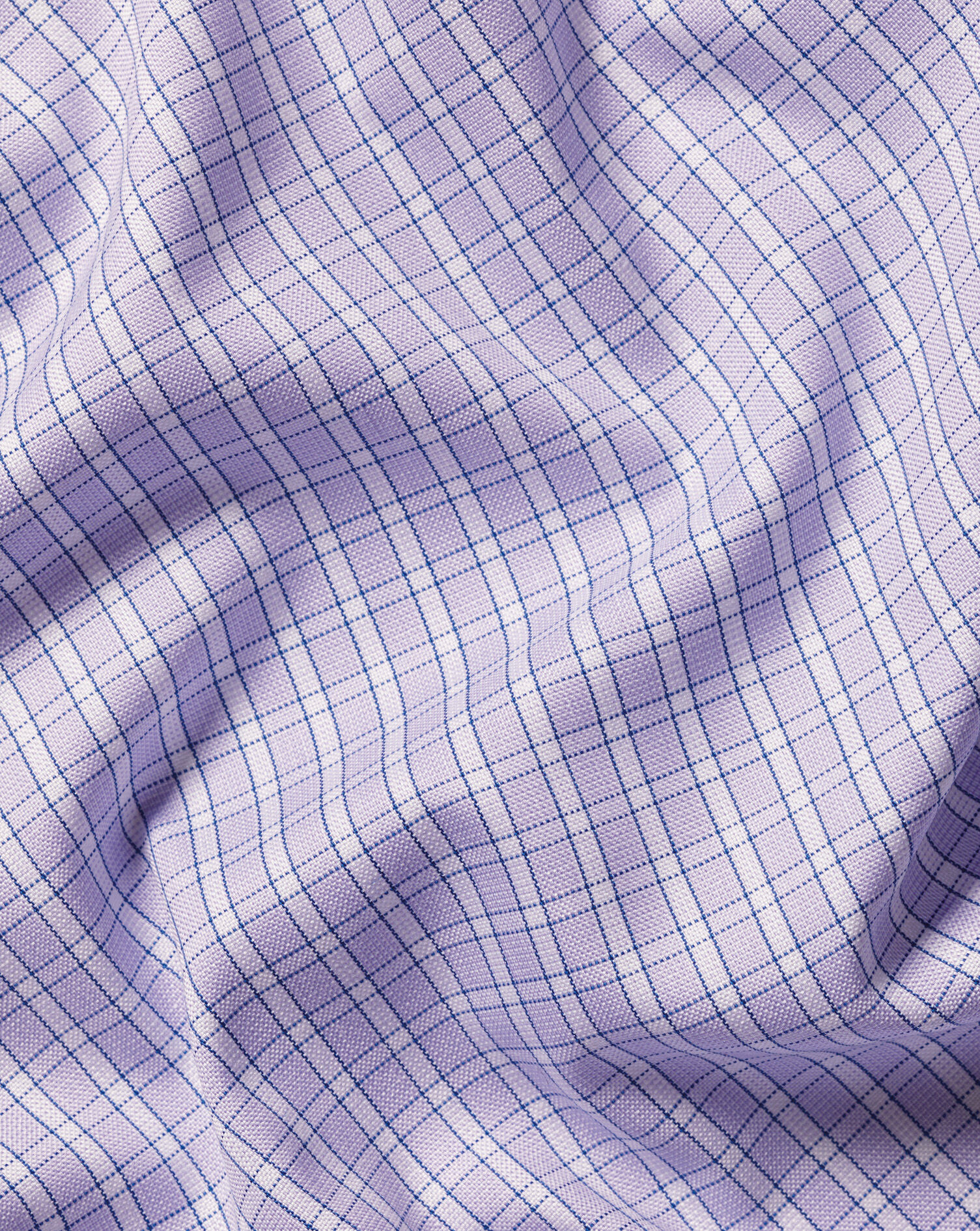 Button-Down Non-Iron Oxford Check Shirt - Lilac