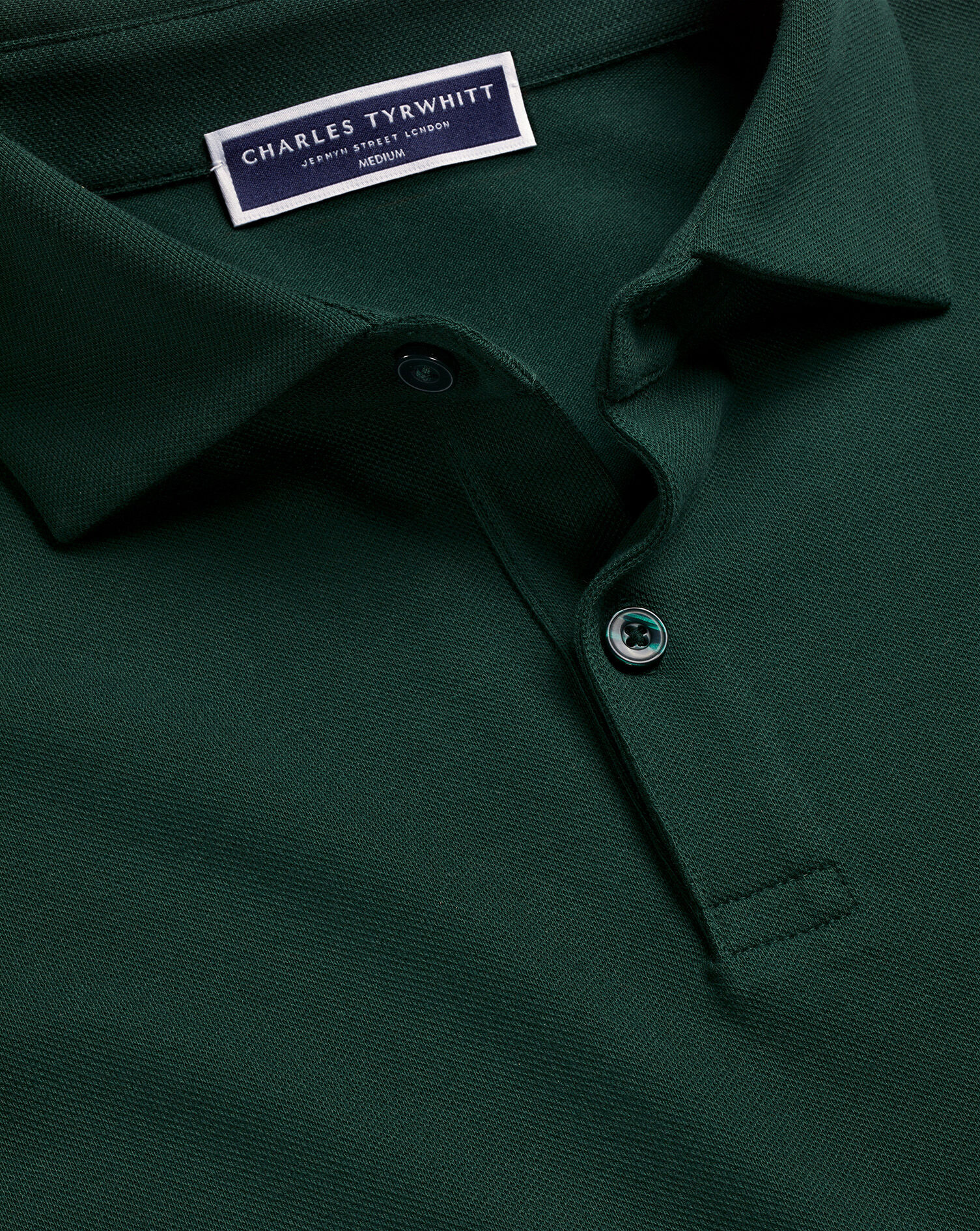 Smart Pique Polo - Dark Green