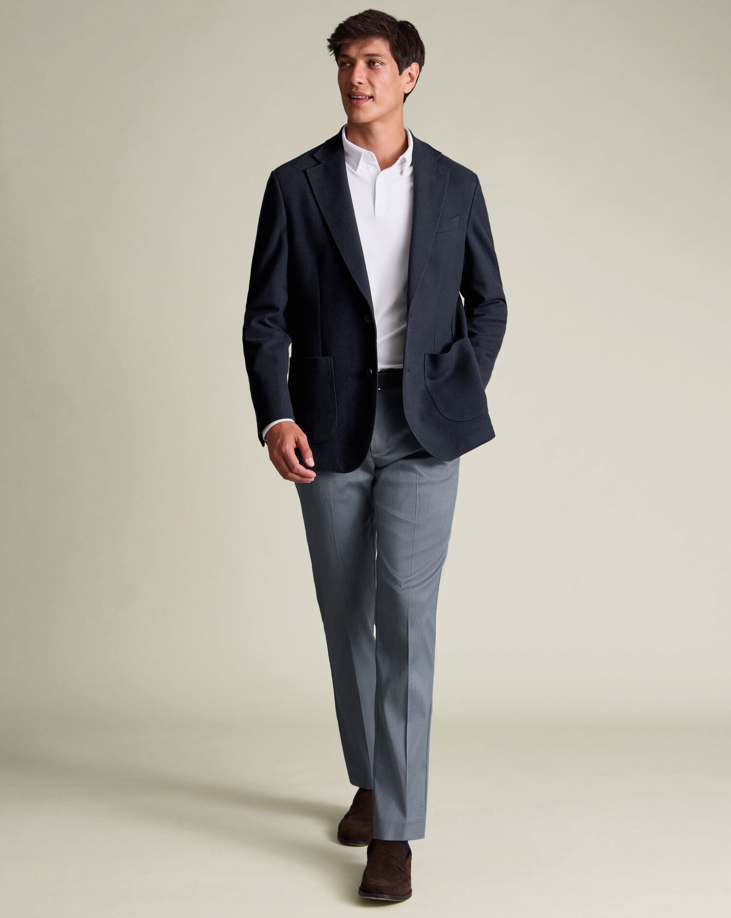Smart Texture Pants - Steel Blue