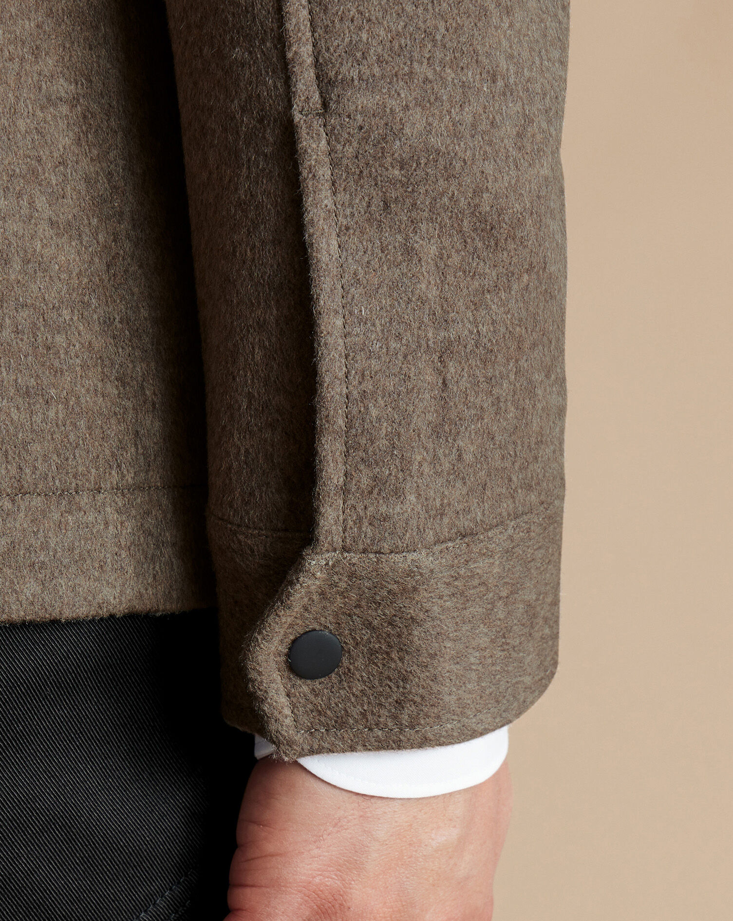Oatmeal Wool Harrington Jacket