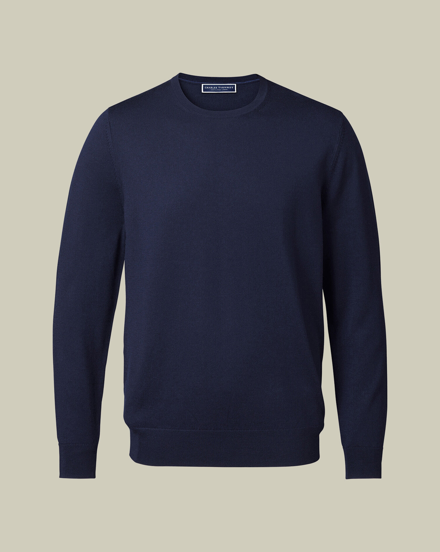 Merino Crew Neck Sweater - Navy