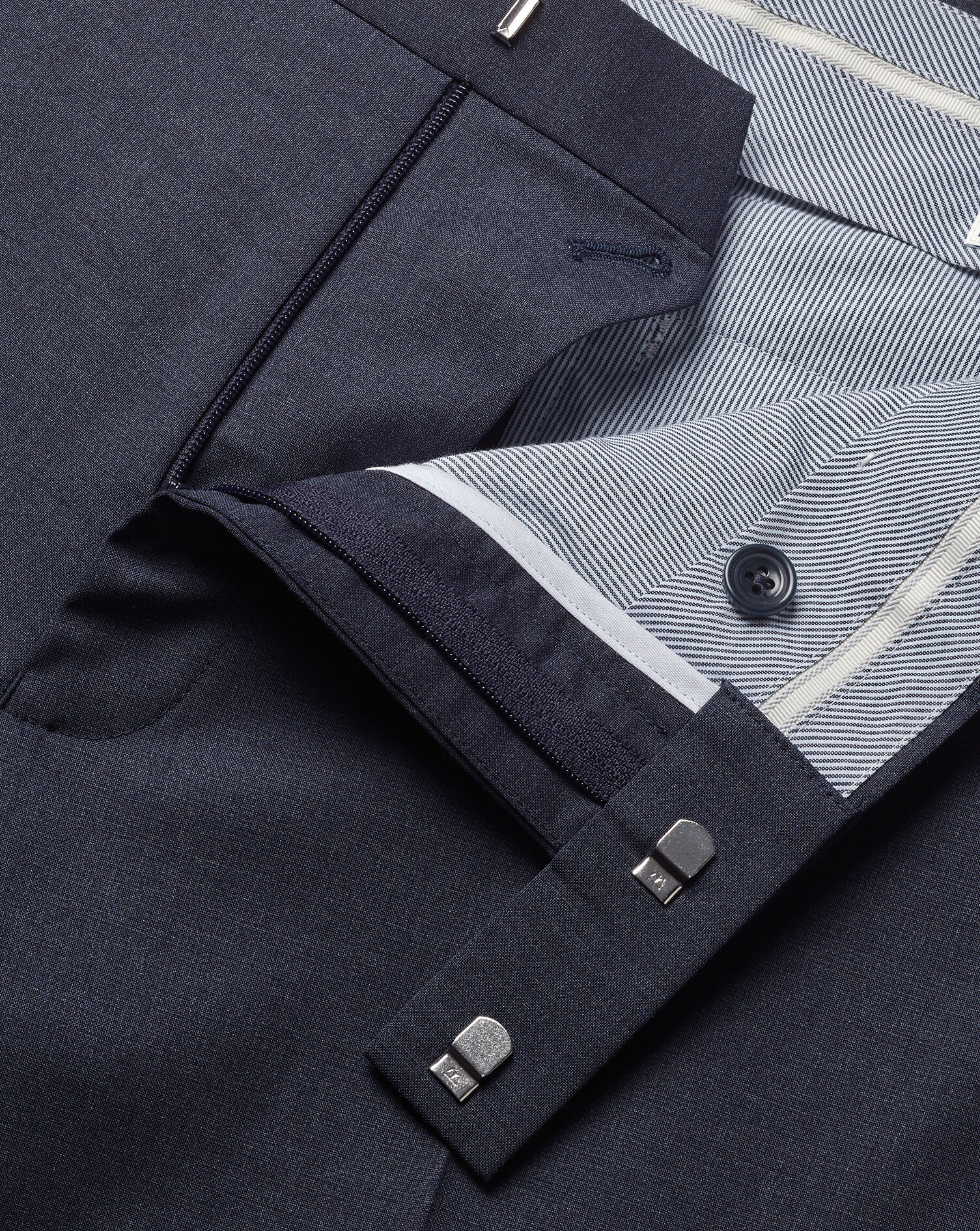 Italian Suit Pants - Steel Blue