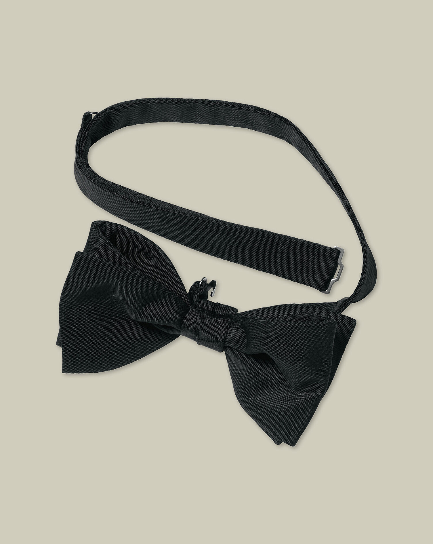 Silk Barathea Ready-Tied 6cm Bow Tie - Black