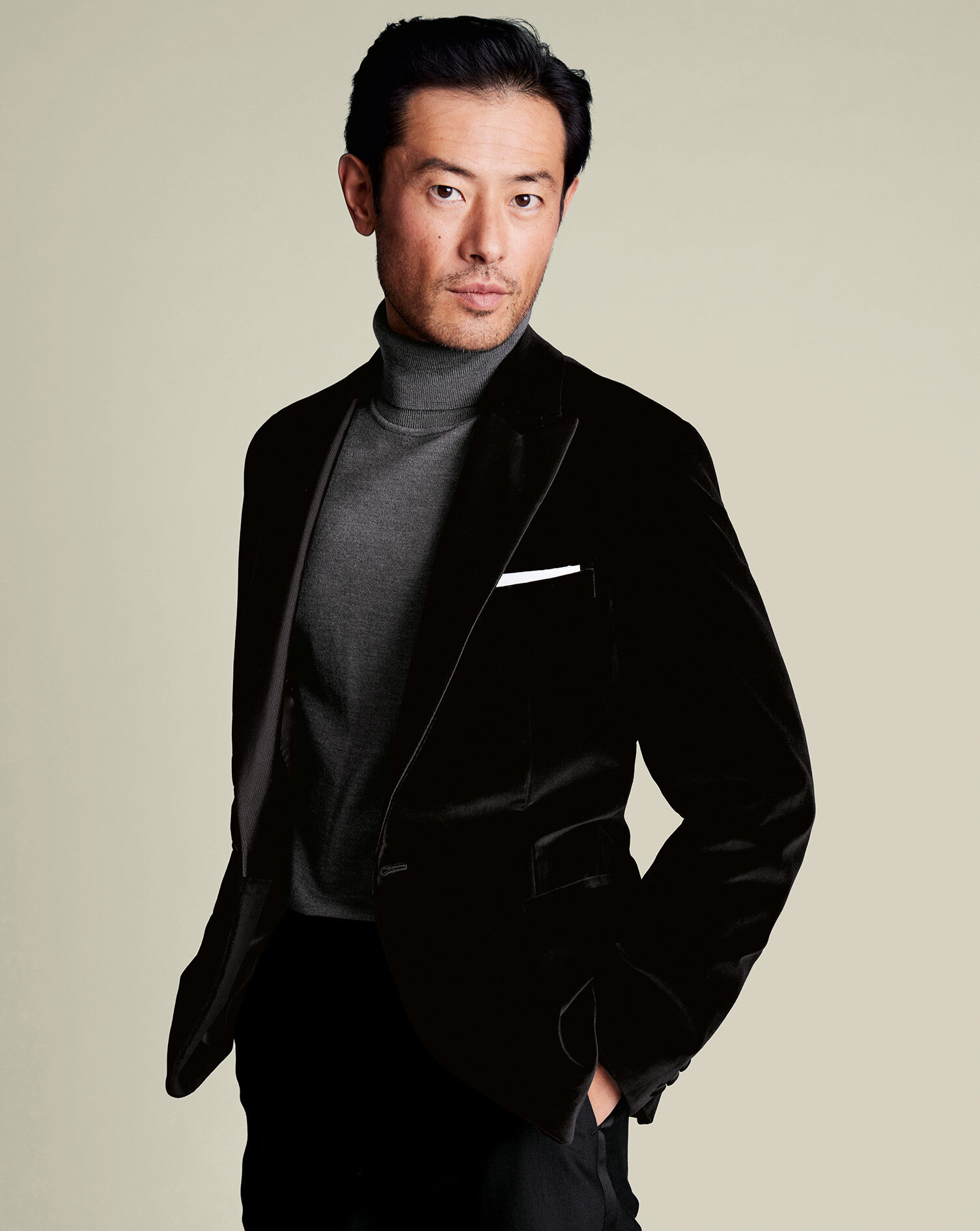Italian Velvet Jacket - Black