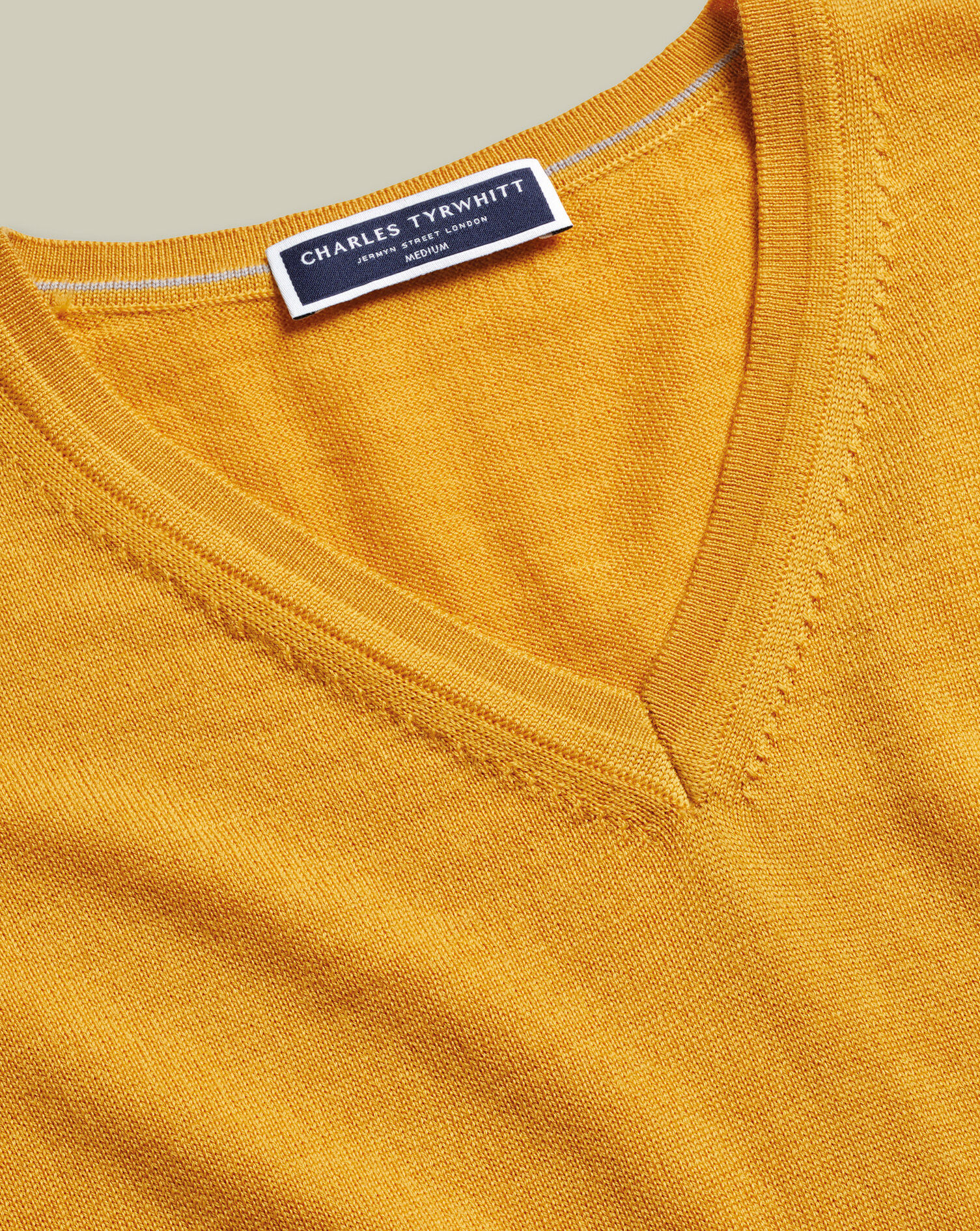 Merino V-Neck Sweater - Yellow