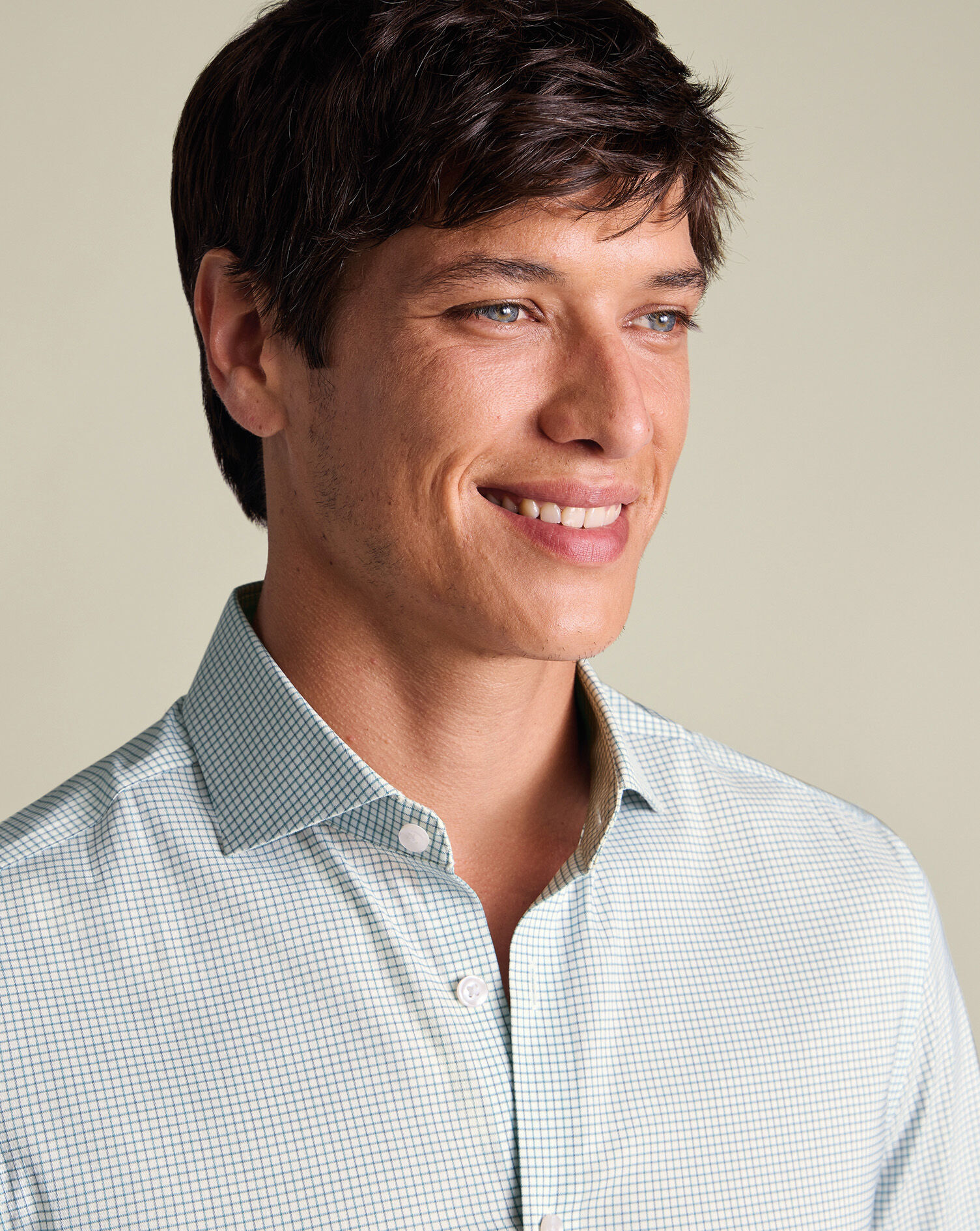 Non-Iron Performance Check Shirt - Green
