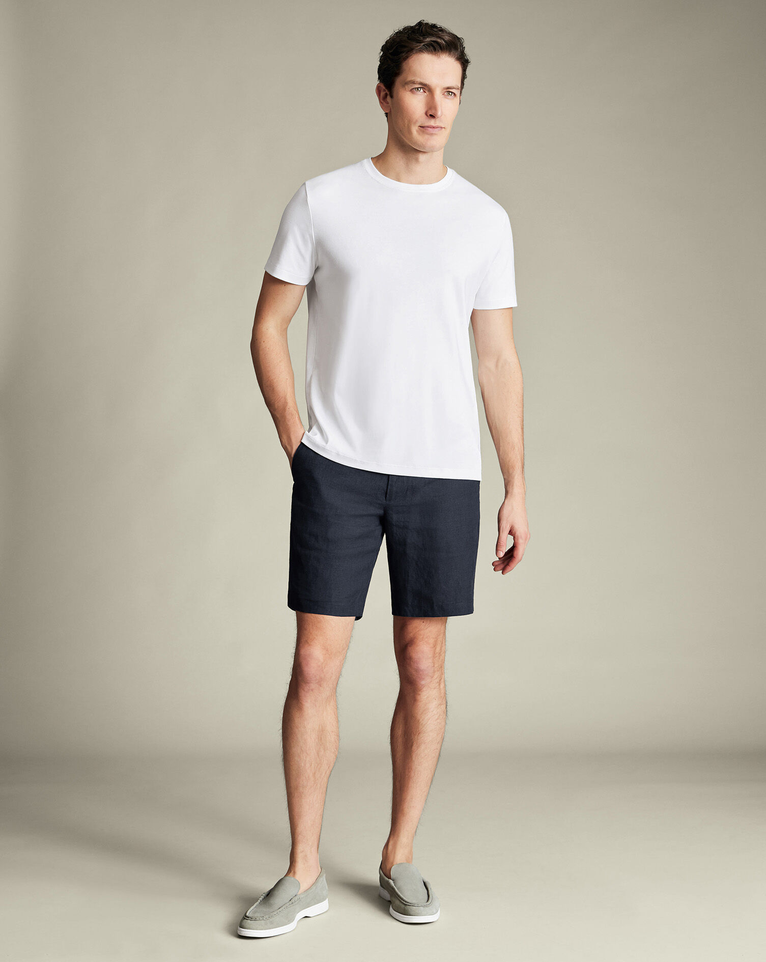 Linen Shorts - Dark Navy