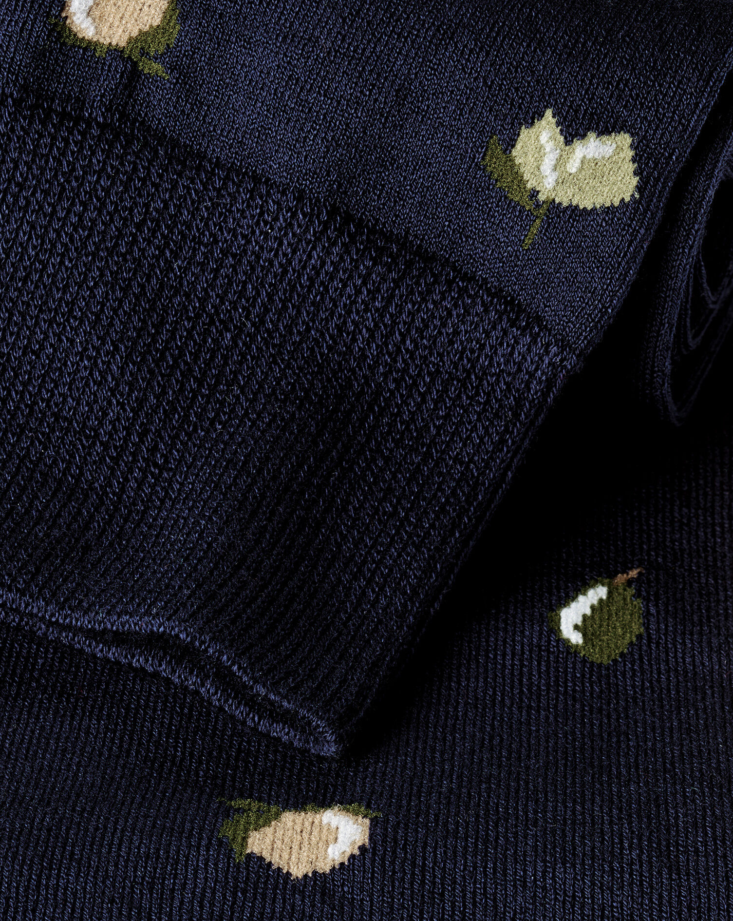 Fruit Motif Socks - Navy