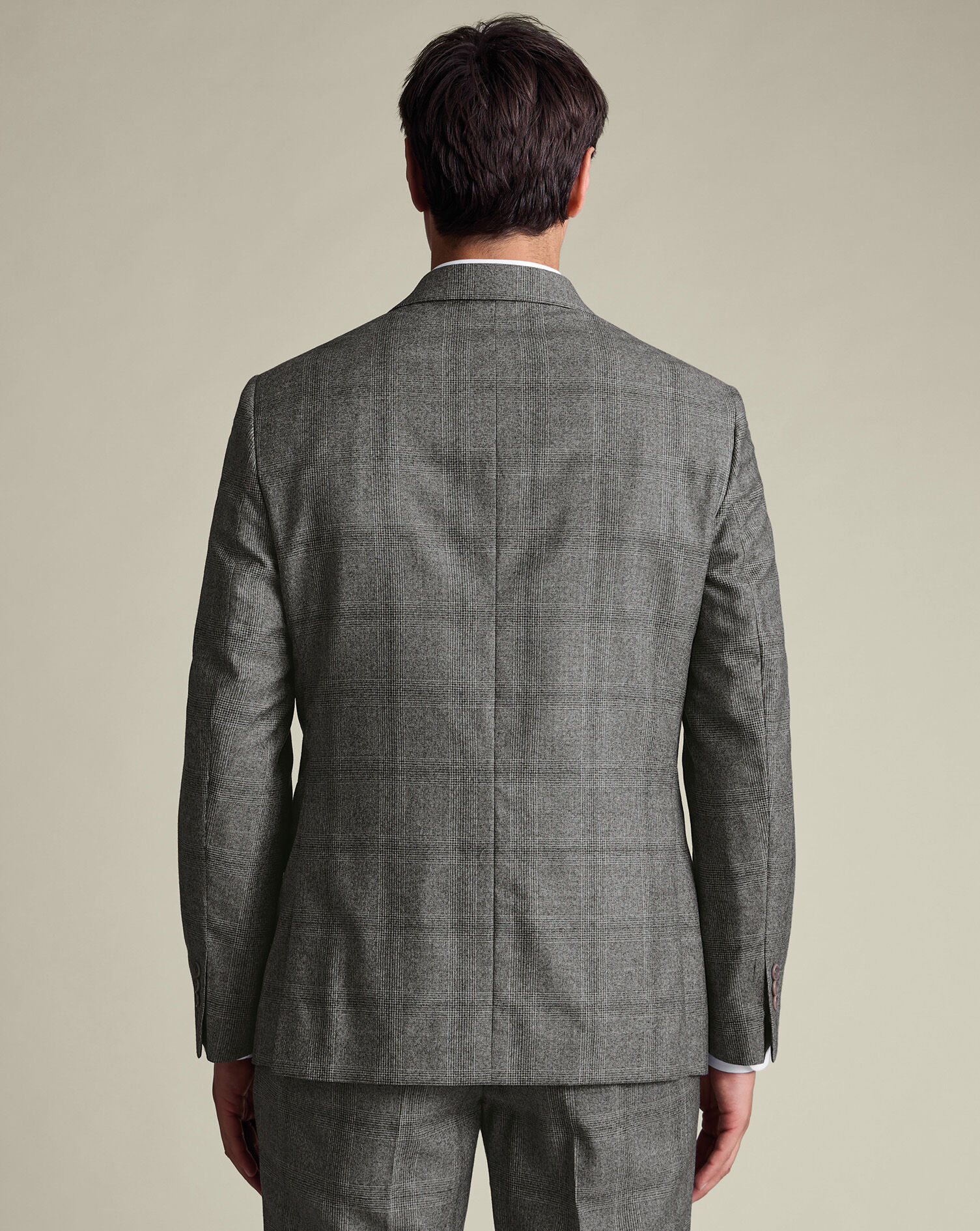Double Breasted Ultimate Performance Check Suit - Gray