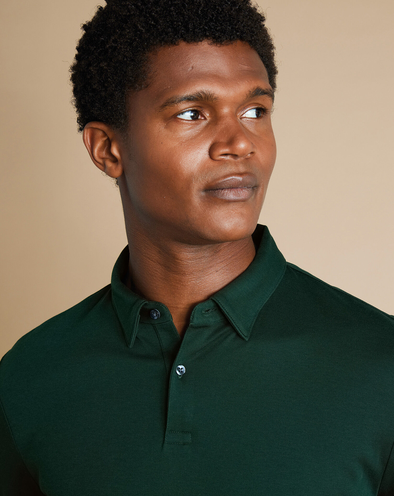 Long Sleeve Performance Smart Jersey Polo - Dark Green