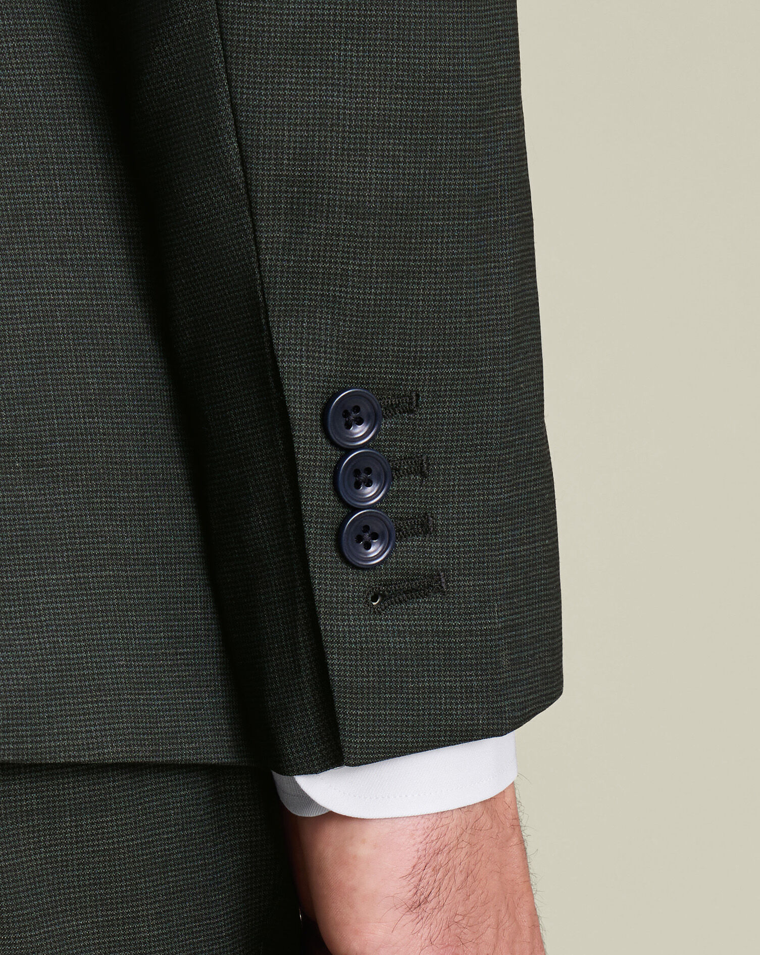 Puppytooth Italian Suit - Forest Green