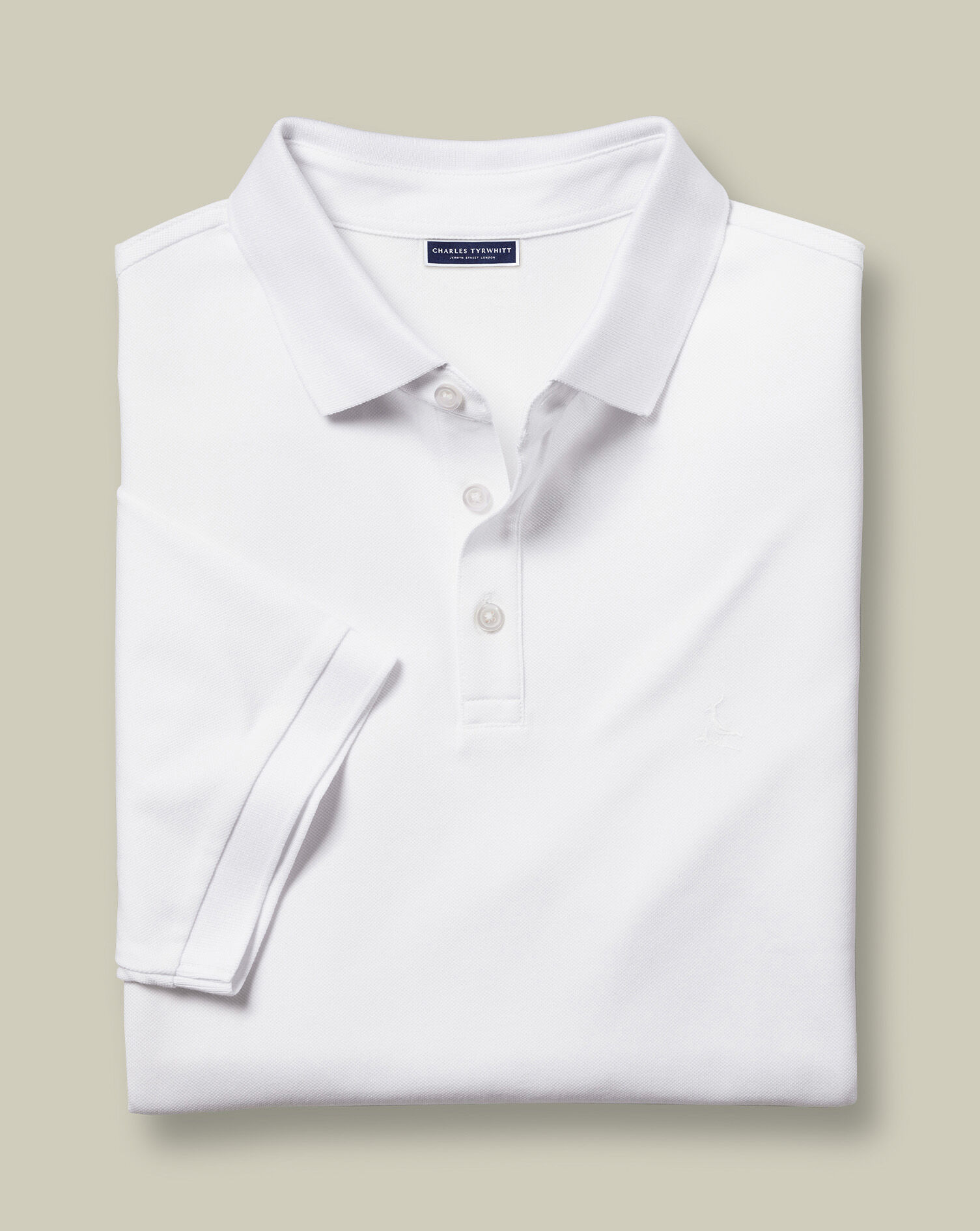 Pique Polo - White