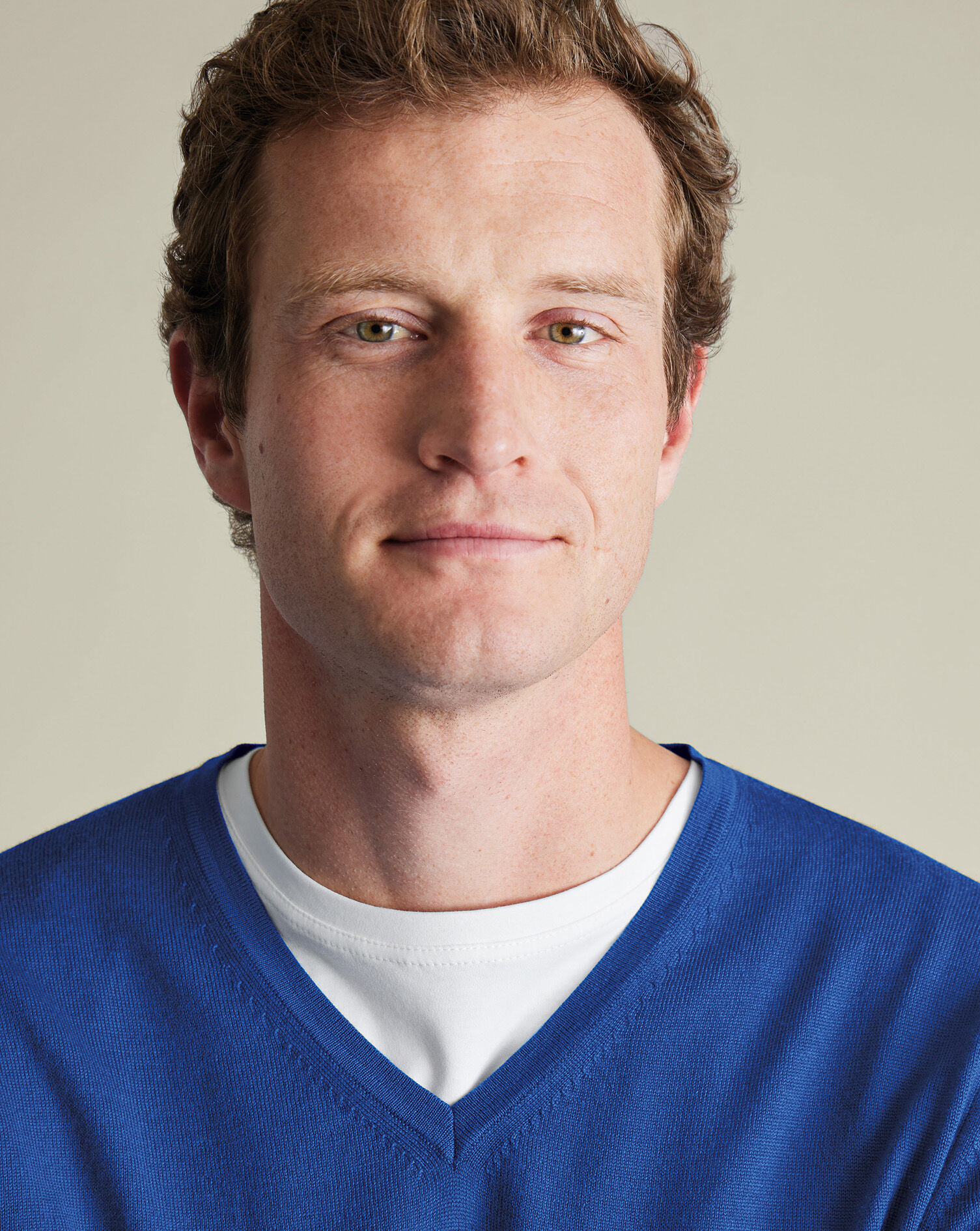 Merino V-Neck Sweater - Cobalt Blue