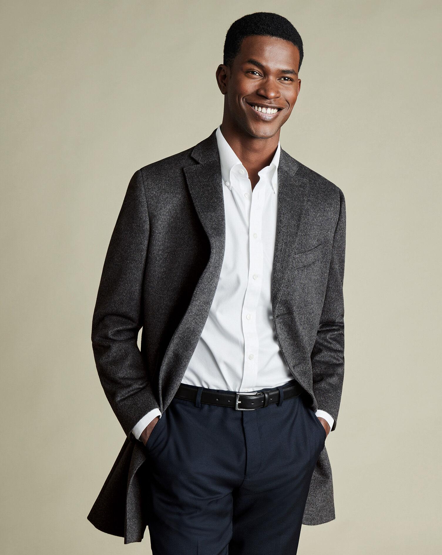 Wool Overcoat - Dark Gray