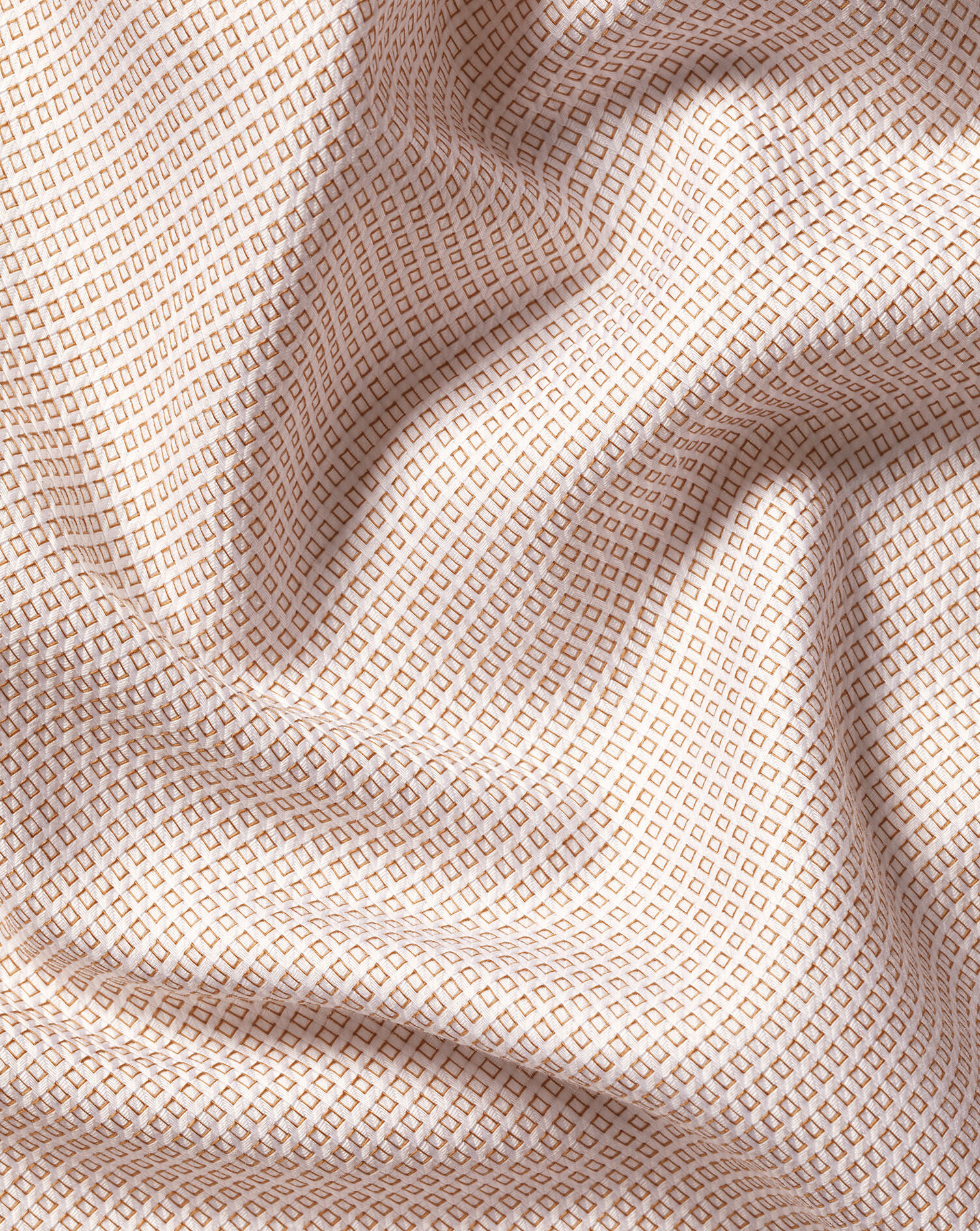 Non-Iron Stretch Texure Square Shirt - Taupe