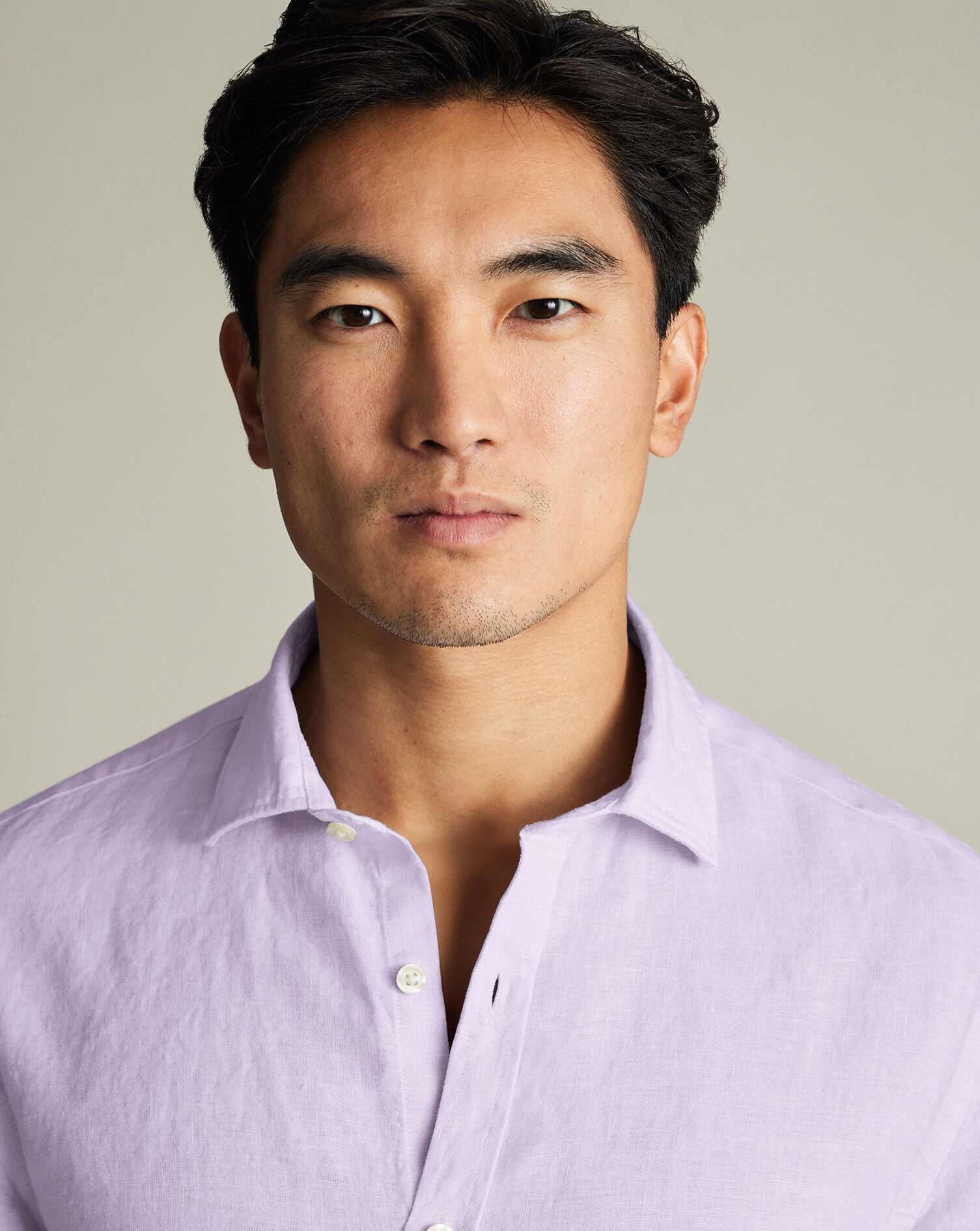 Pure Linen Shirt - Lilac