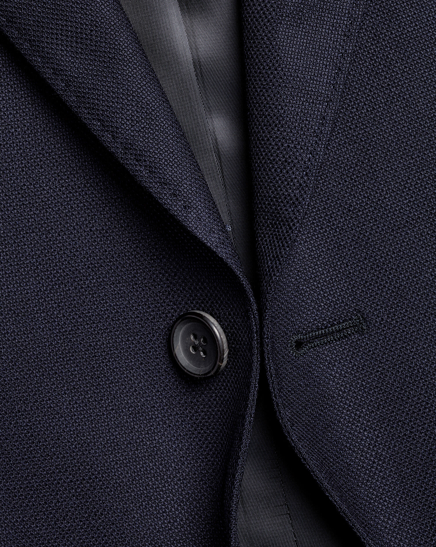 Luxury Italian Hopsack Jacket - Navy