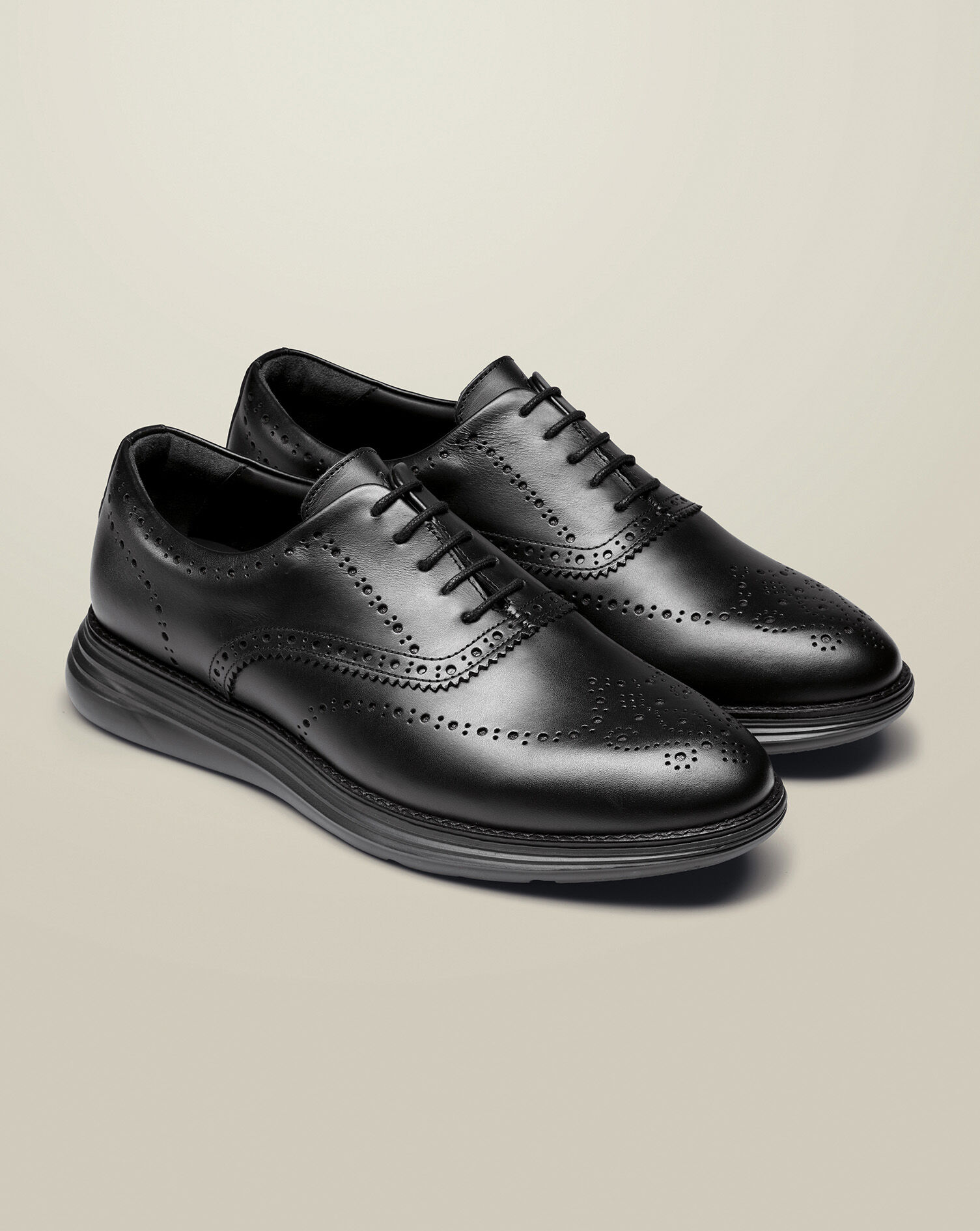 Leather Dress Sneakers - Black