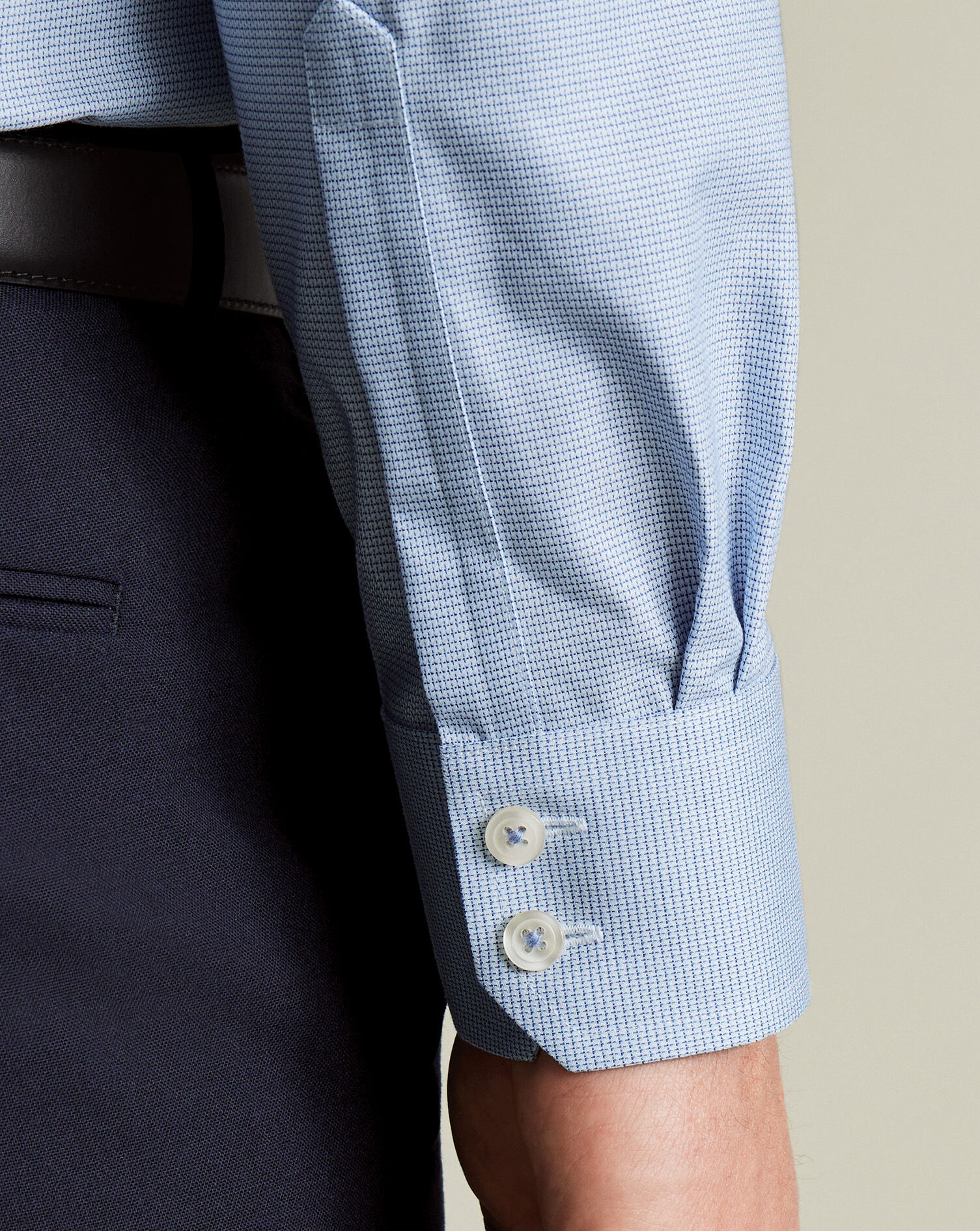 Non-Iron Westminster Weave Shirt - Sky Blue