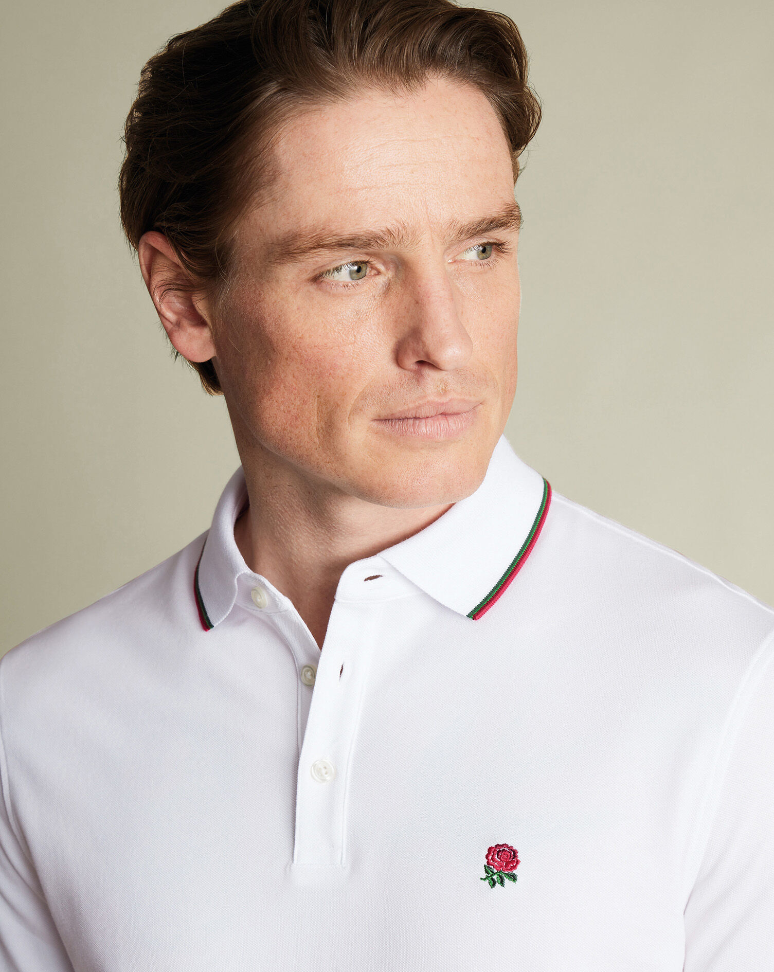 England Rugby Pique Polo - White