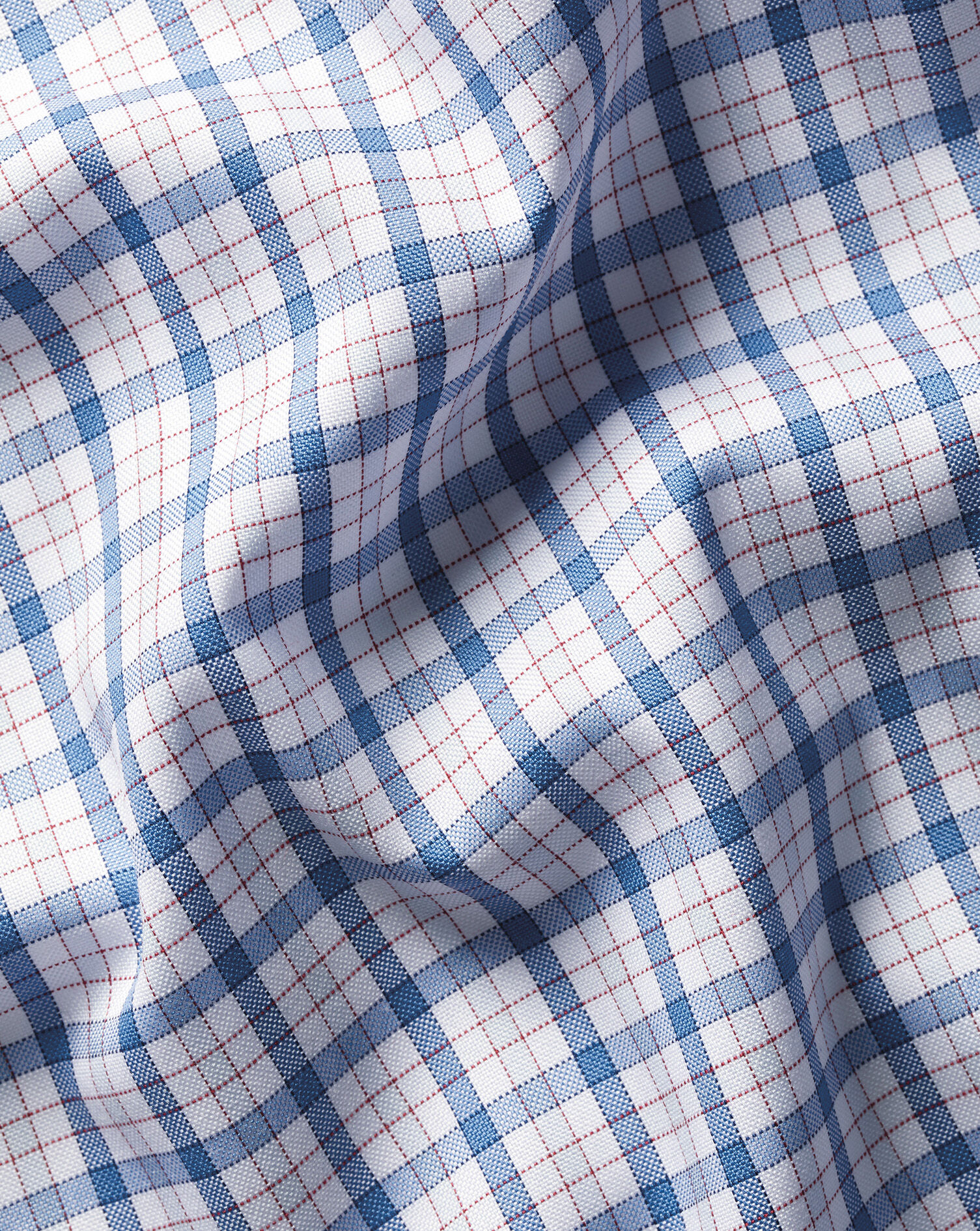 Button-Down Non-Iron Oxford Check Shirt - Blue