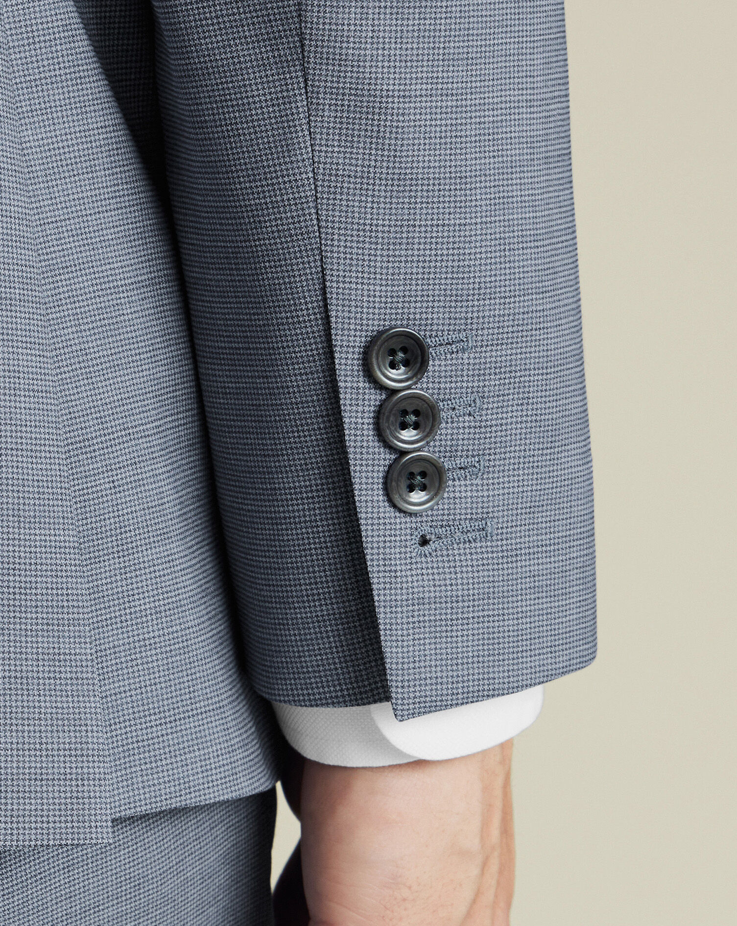 Italian Puppytooth Suit - Airforce Blue