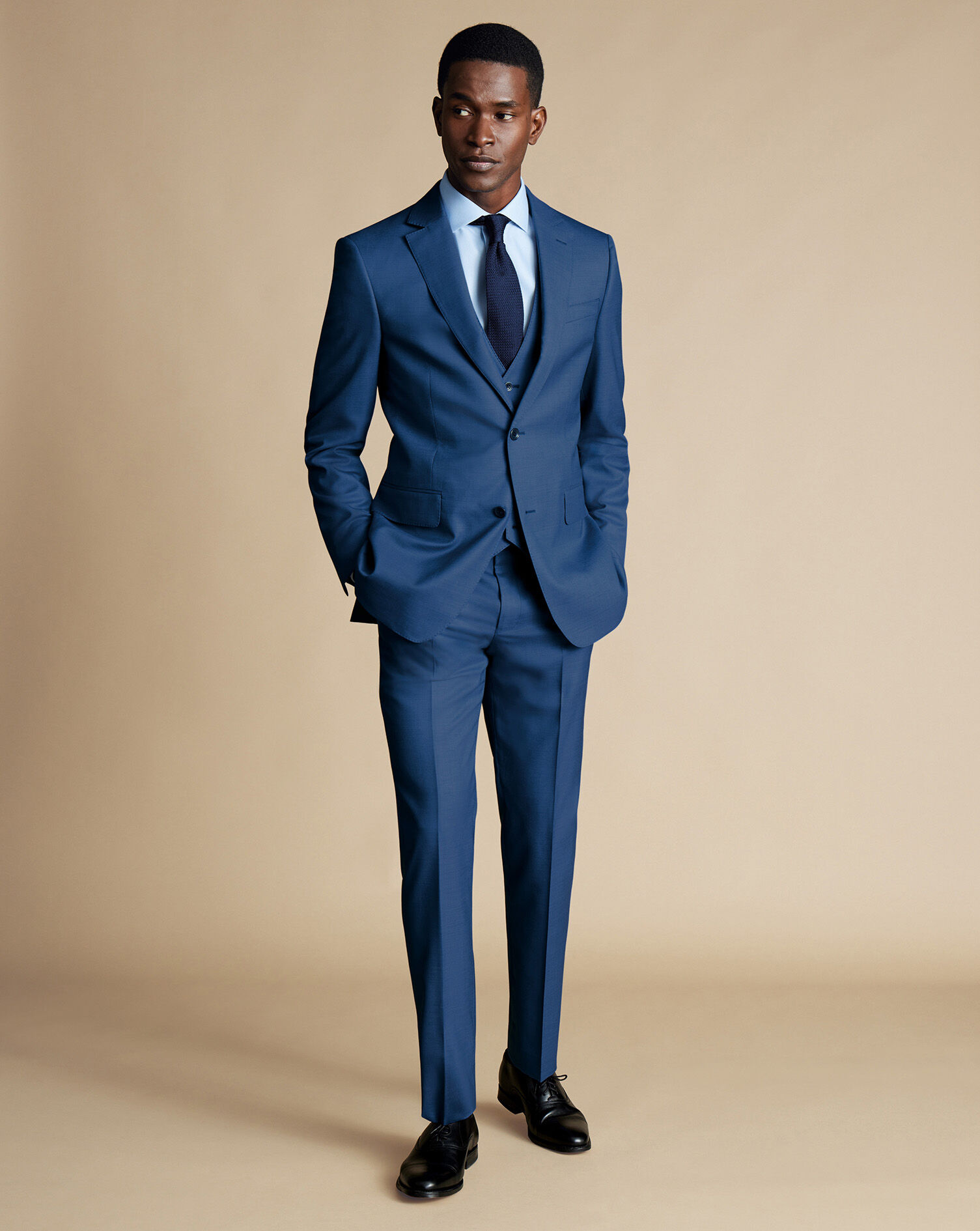 Ultimate Performance Sharkskin Suit Vest - Indigo Blue