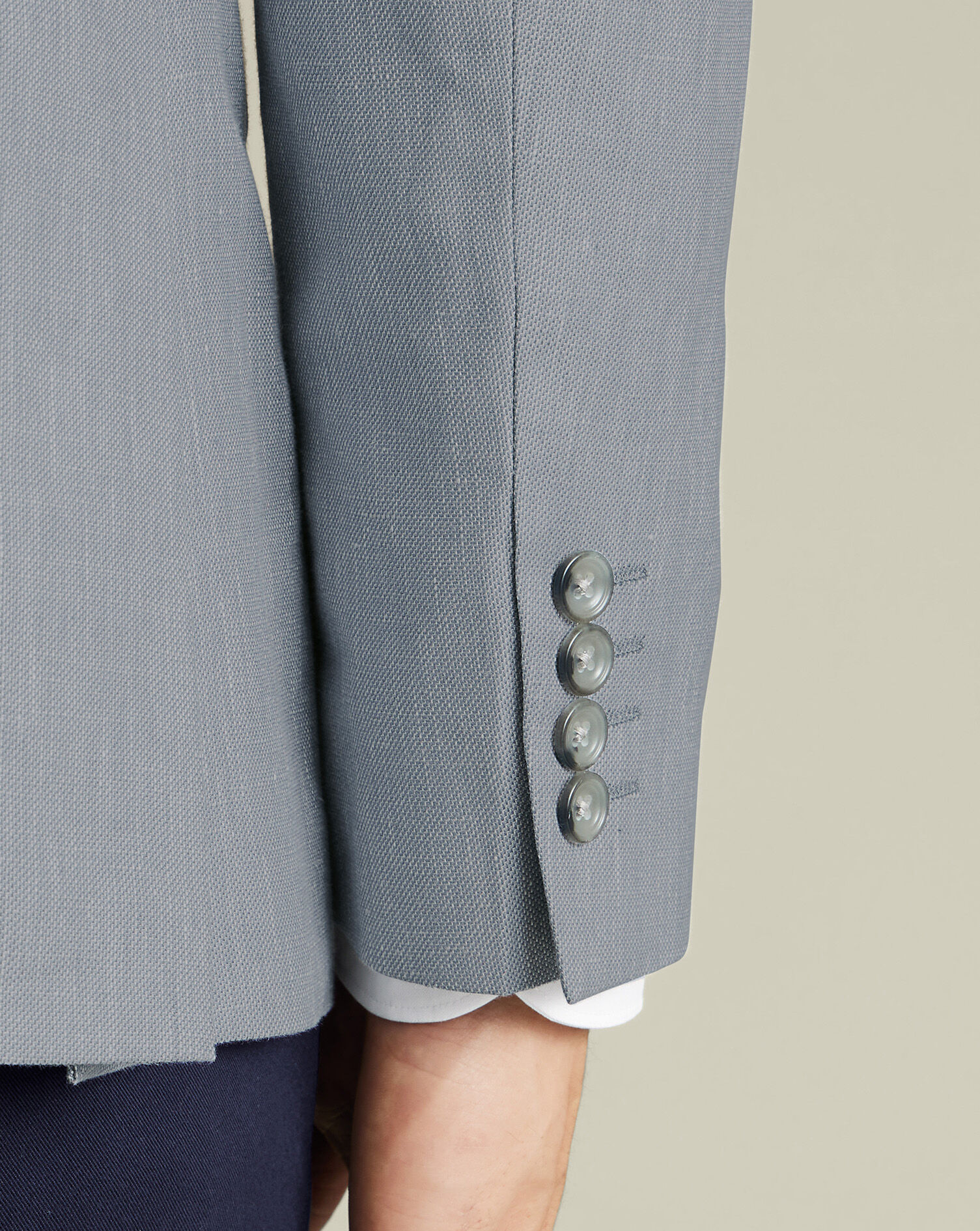 Linen Cotton Jacket - Ice Blue