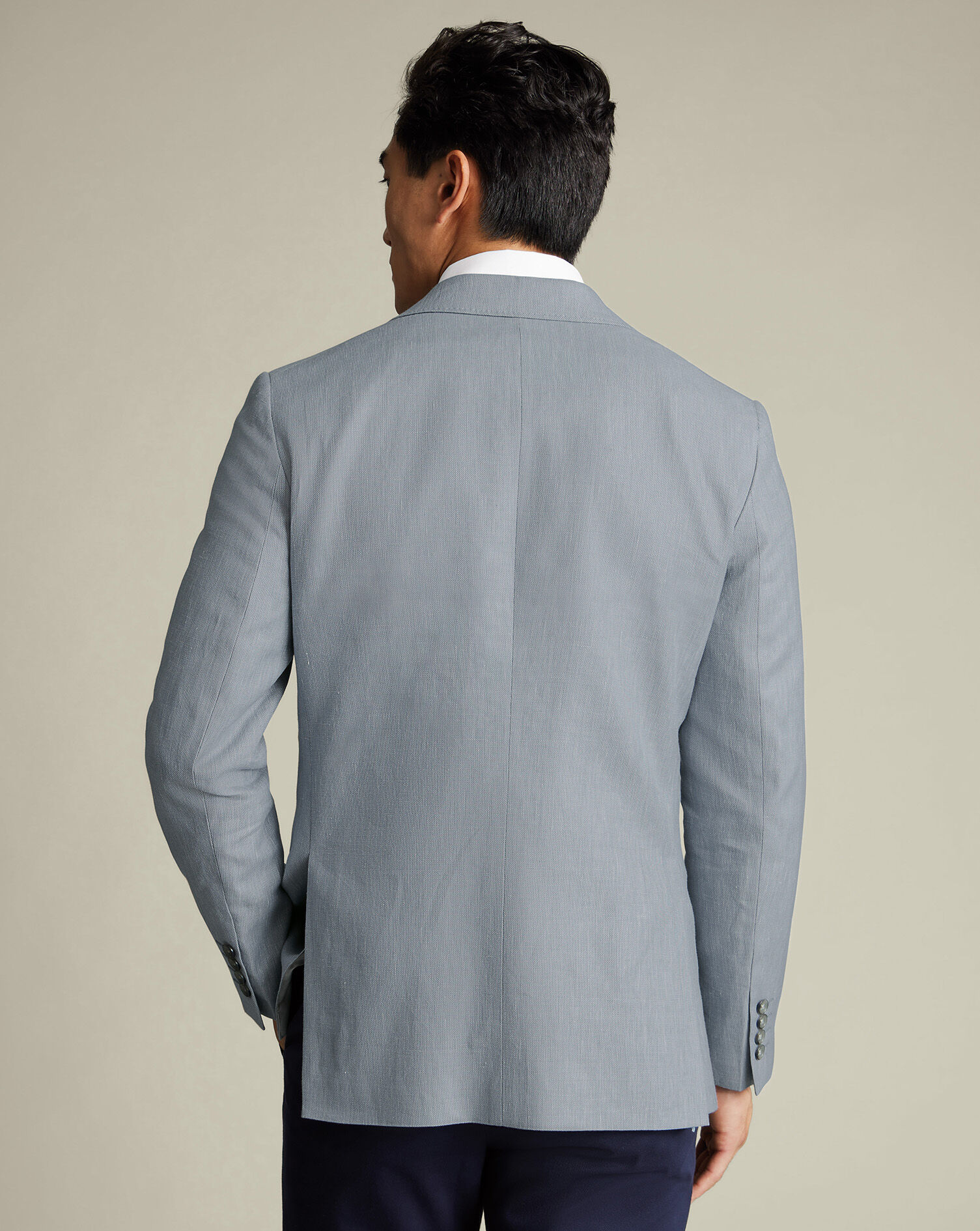 Linen Cotton Jacket - Ice Blue