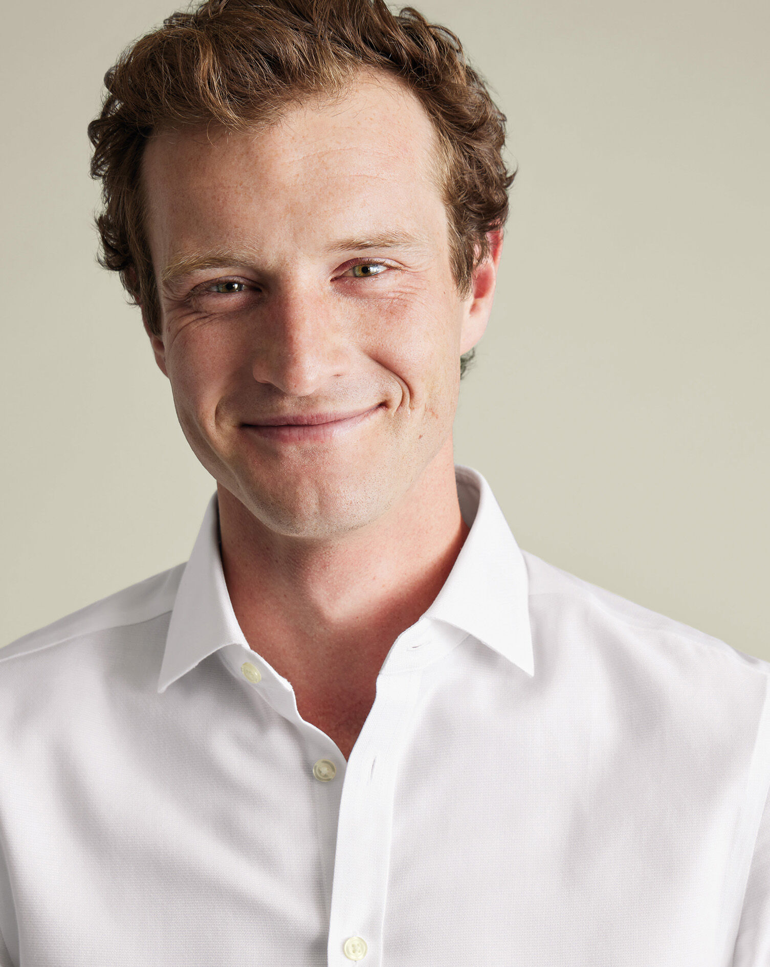 Non-Iron Westminster Weave Shirt - White