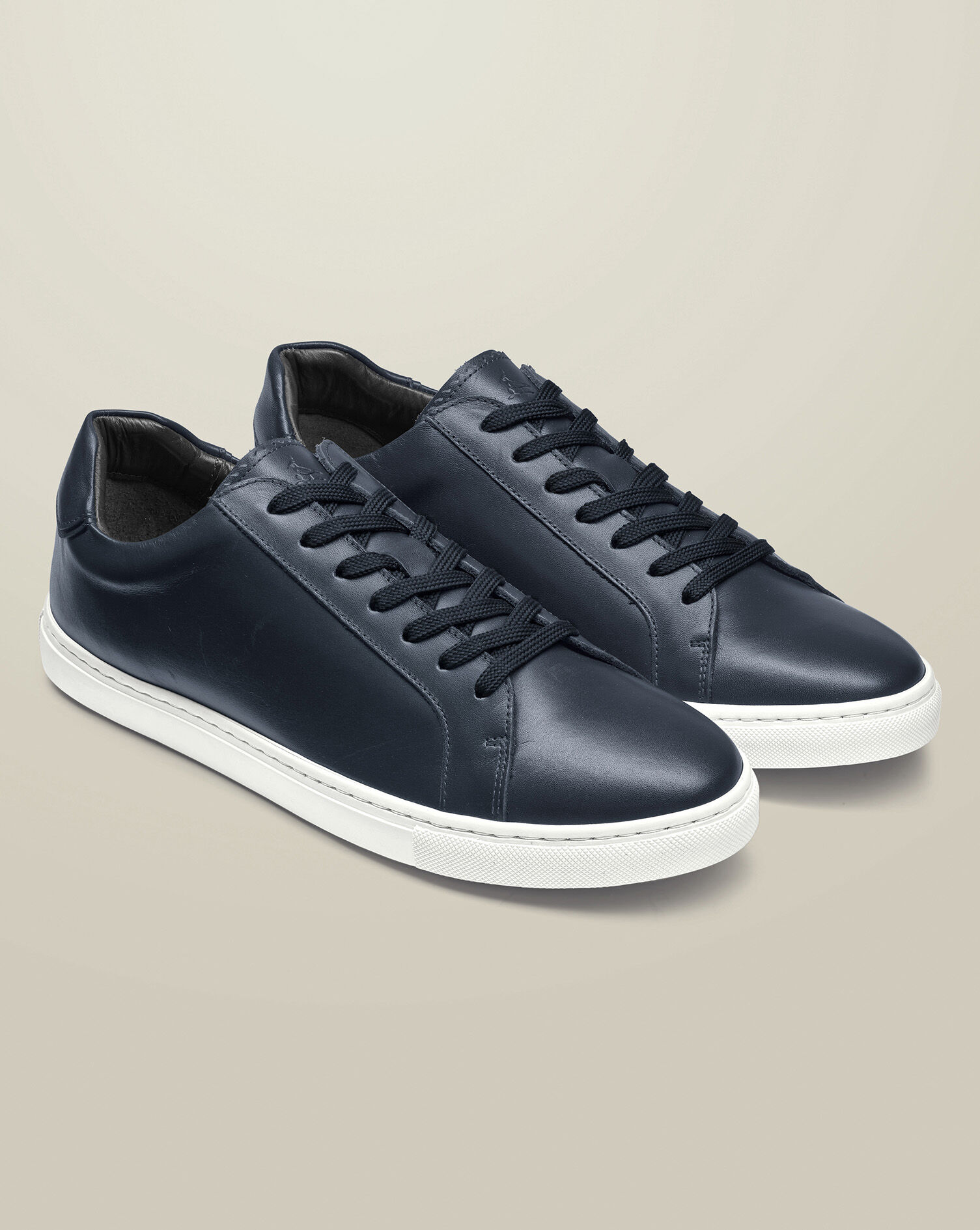 Leather Sneakers - Navy