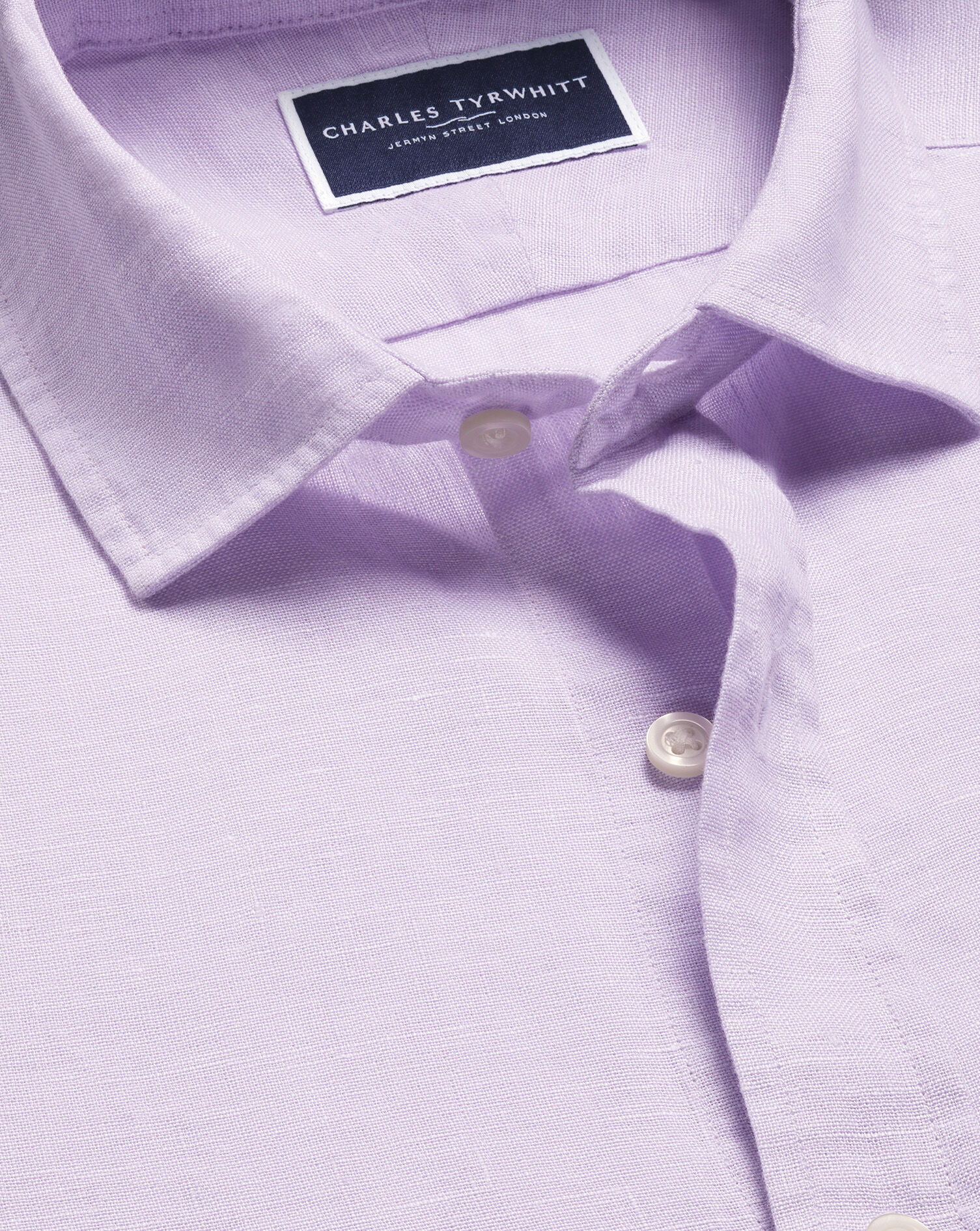 Pure Linen Shirt - Lilac