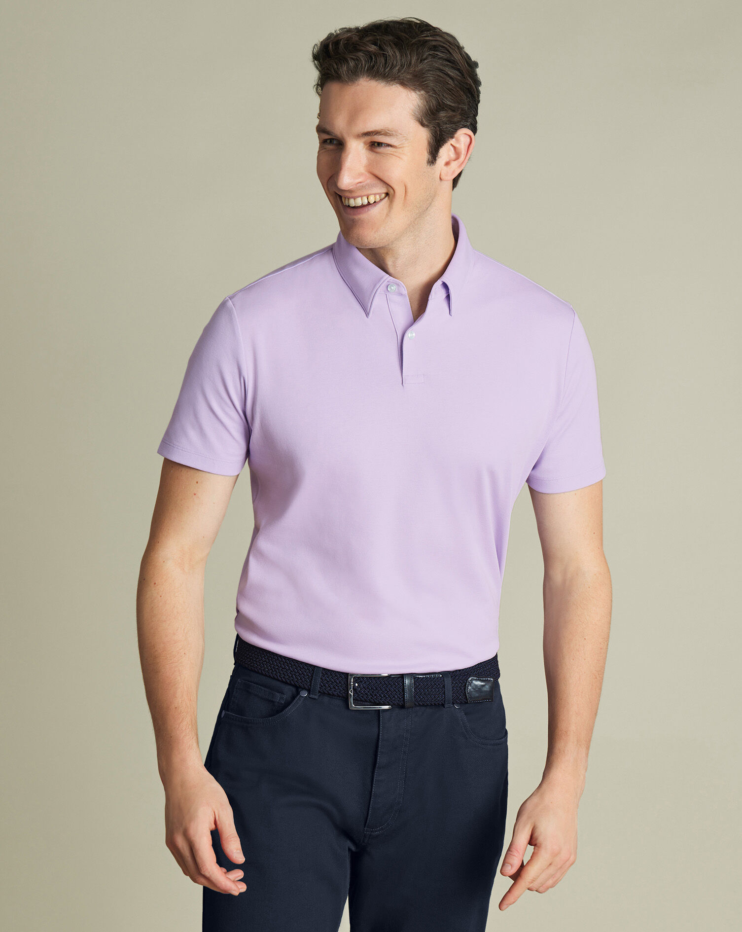 Smart Jersey Polo - Lilac Purple