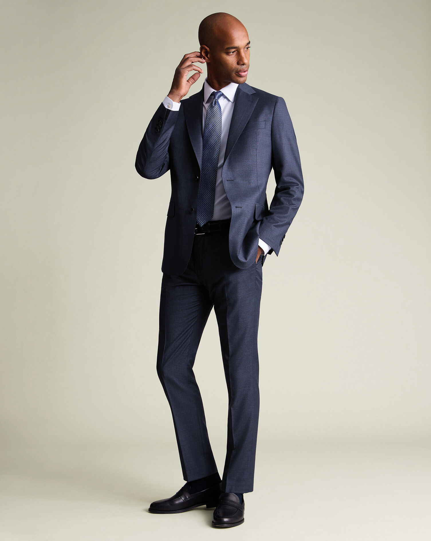 Luxury Italian Suit - Ink blue