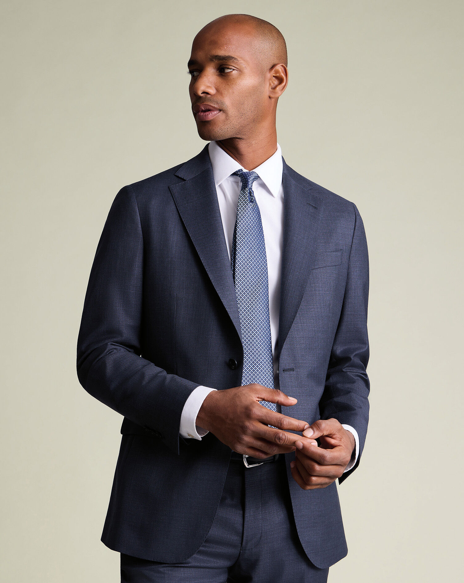 Luxury Italian Suit Jacket - Ink Blue
