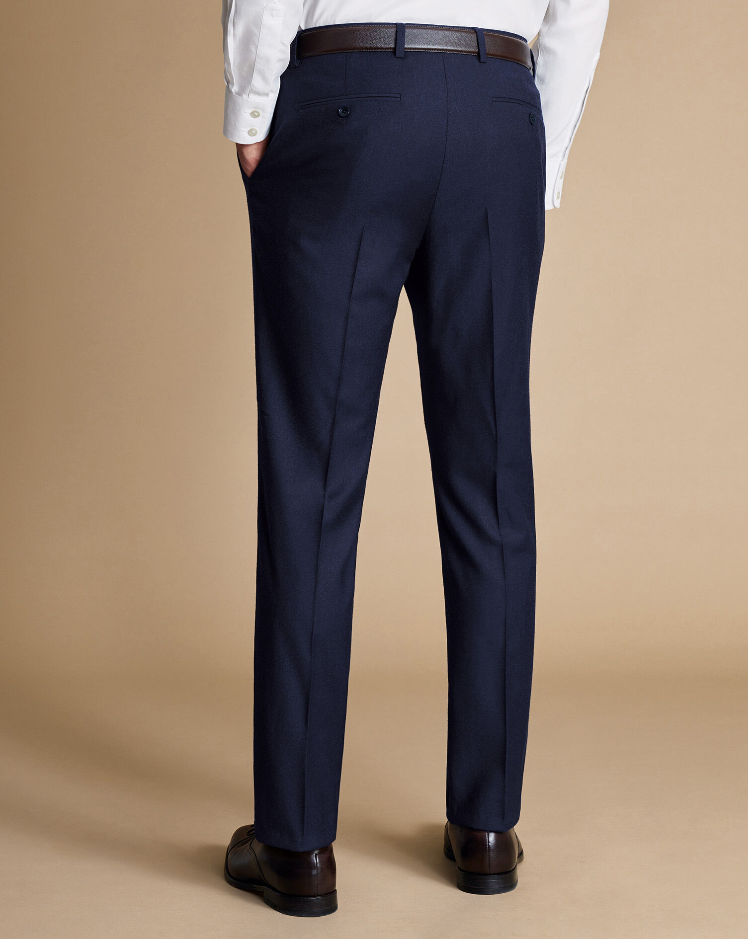 Italian Flannel Suit Trousers - Indigo Blue