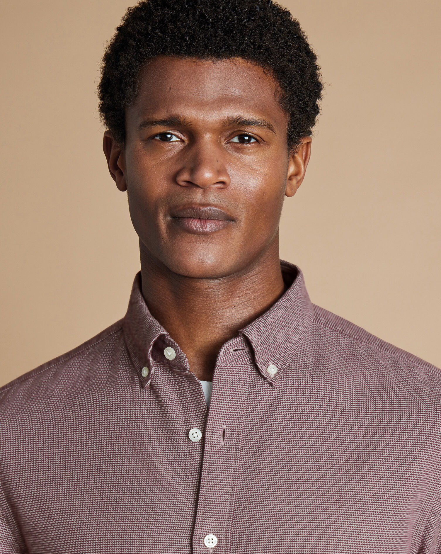 Dobby Flannel Shirt - Burgundy