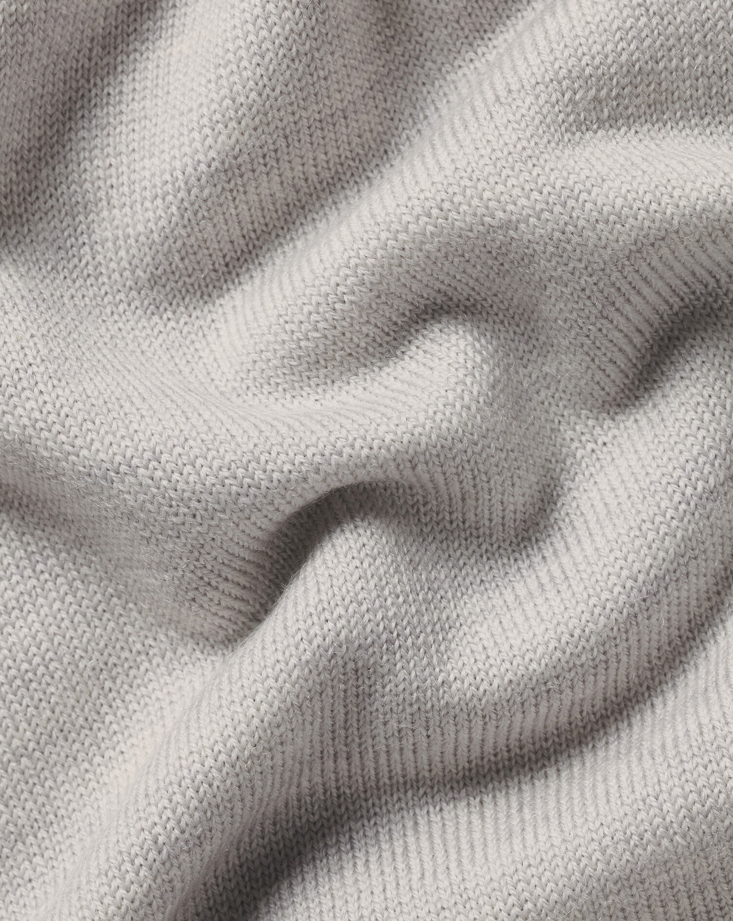 Merino Button Neck Sweater - Silver Gray