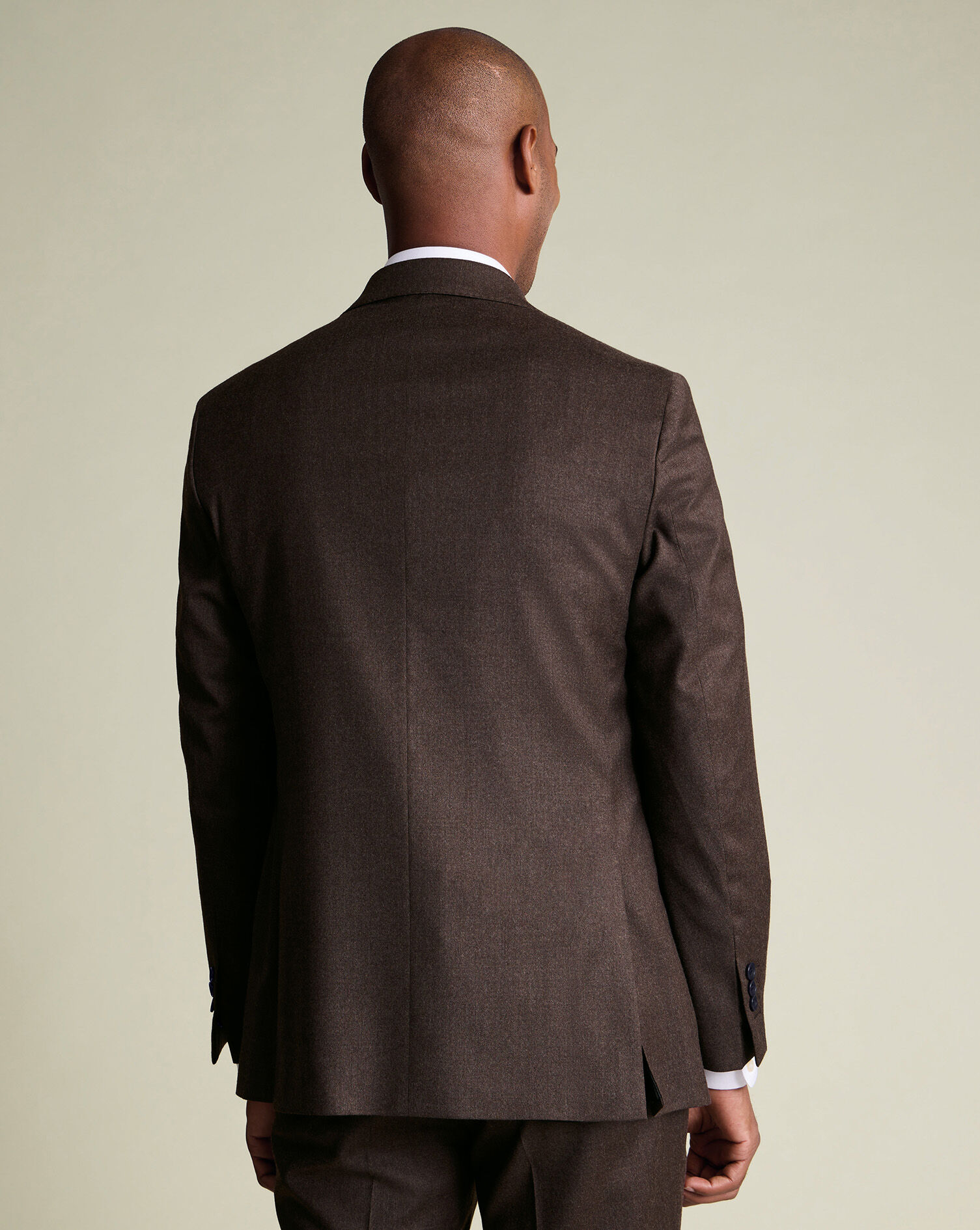 Italian Flannel Suit - Chocolate Brown