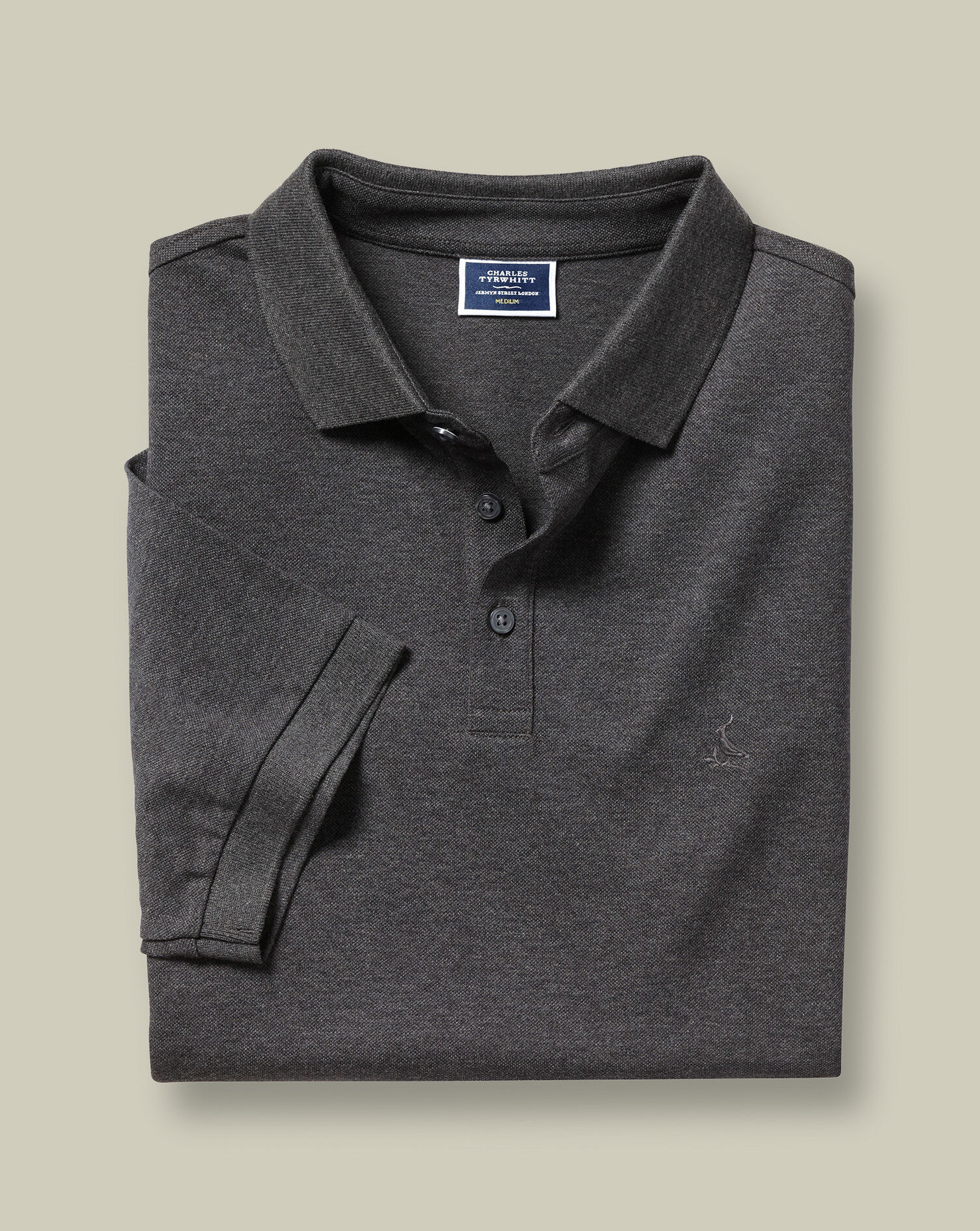 Pique Polo - Dark Gray Marl